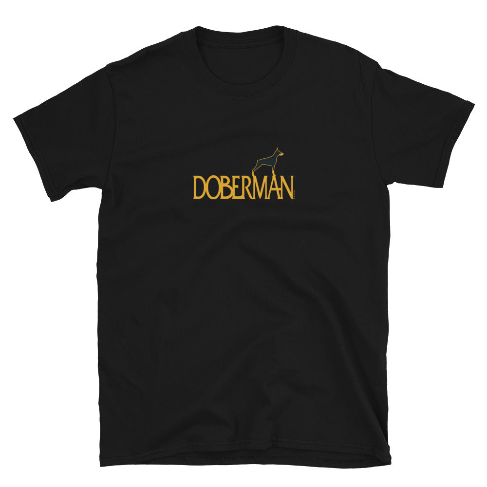Camiseta unissex com mangas curtas - Doberman i-animals