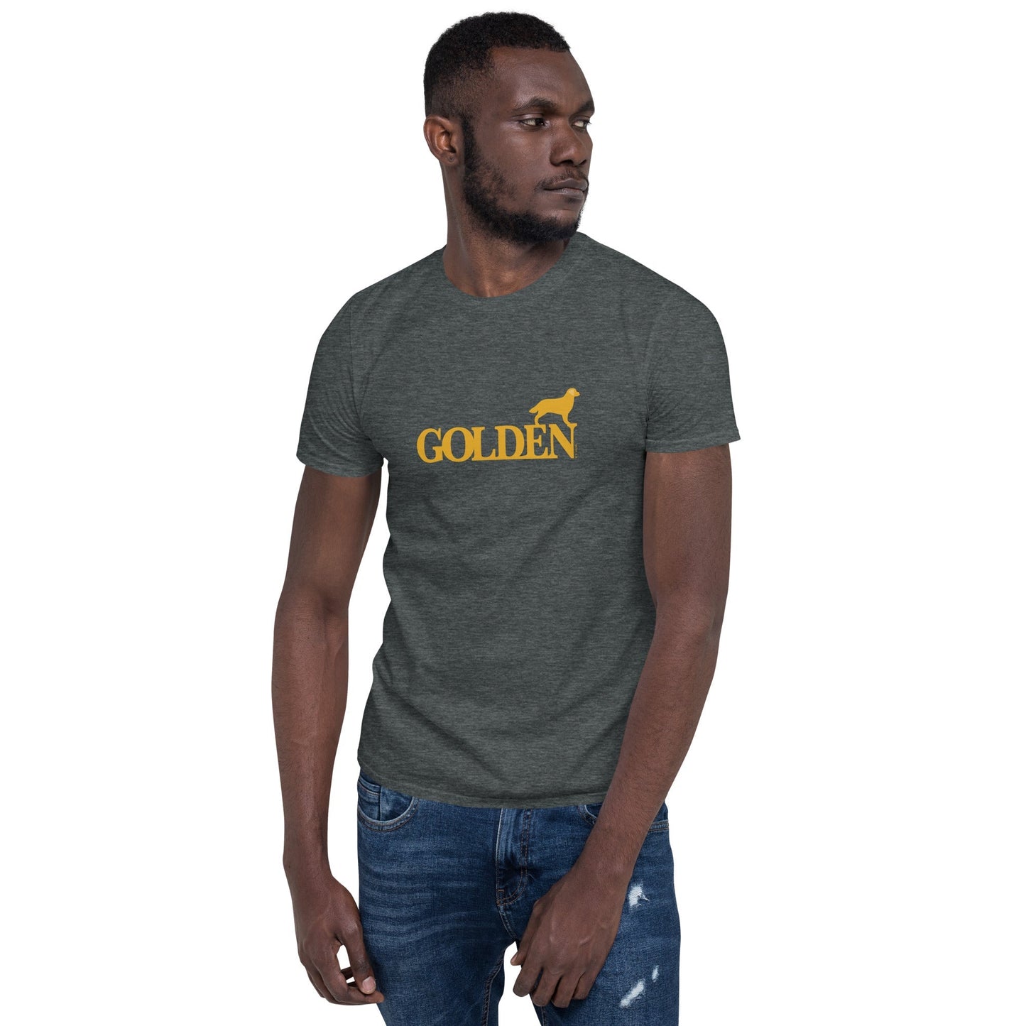 Camiseta unissex com mangas curtas - Golden Retriever i-animals
