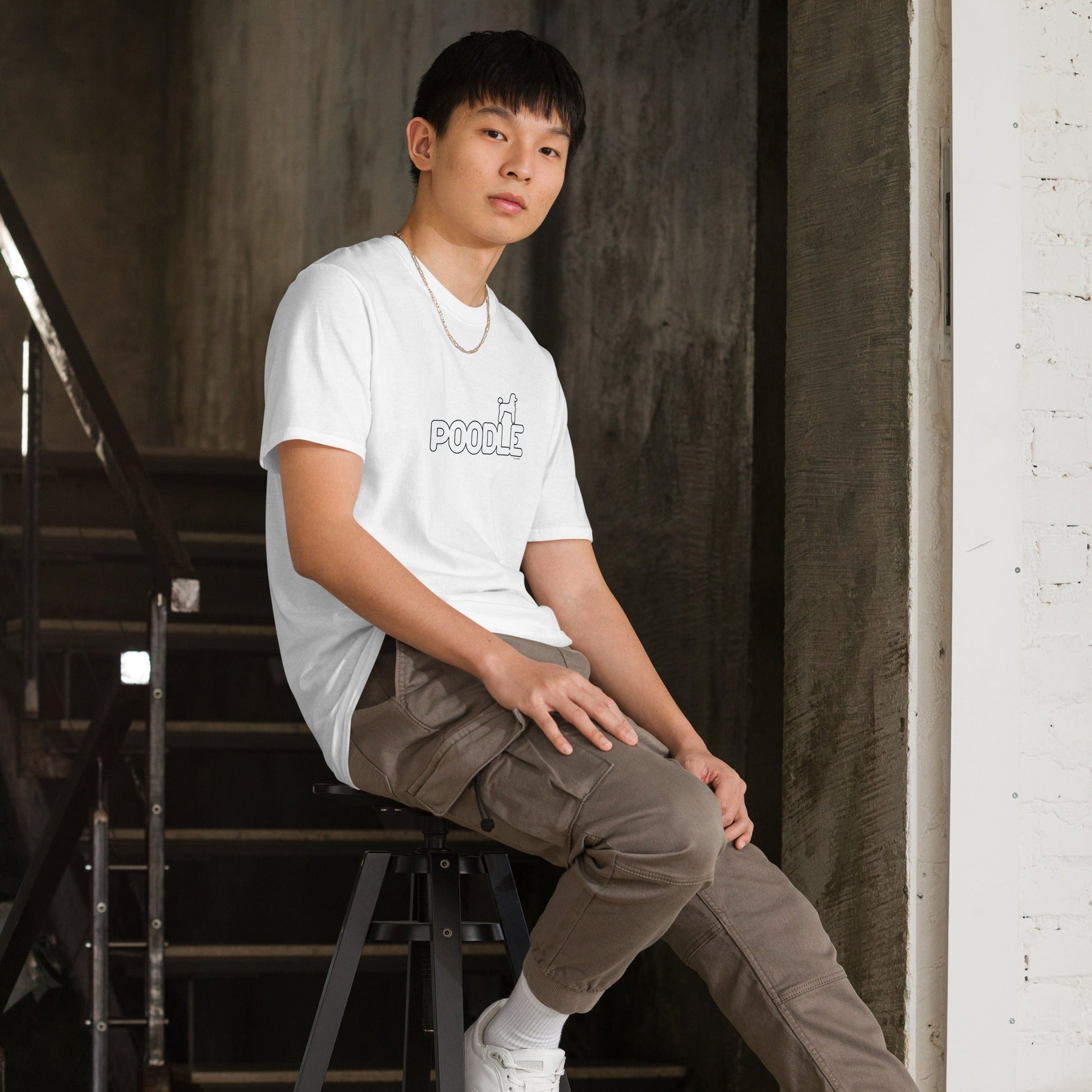 Camiseta unissex com mangas curtas - Poodle - Cores claras i-animals