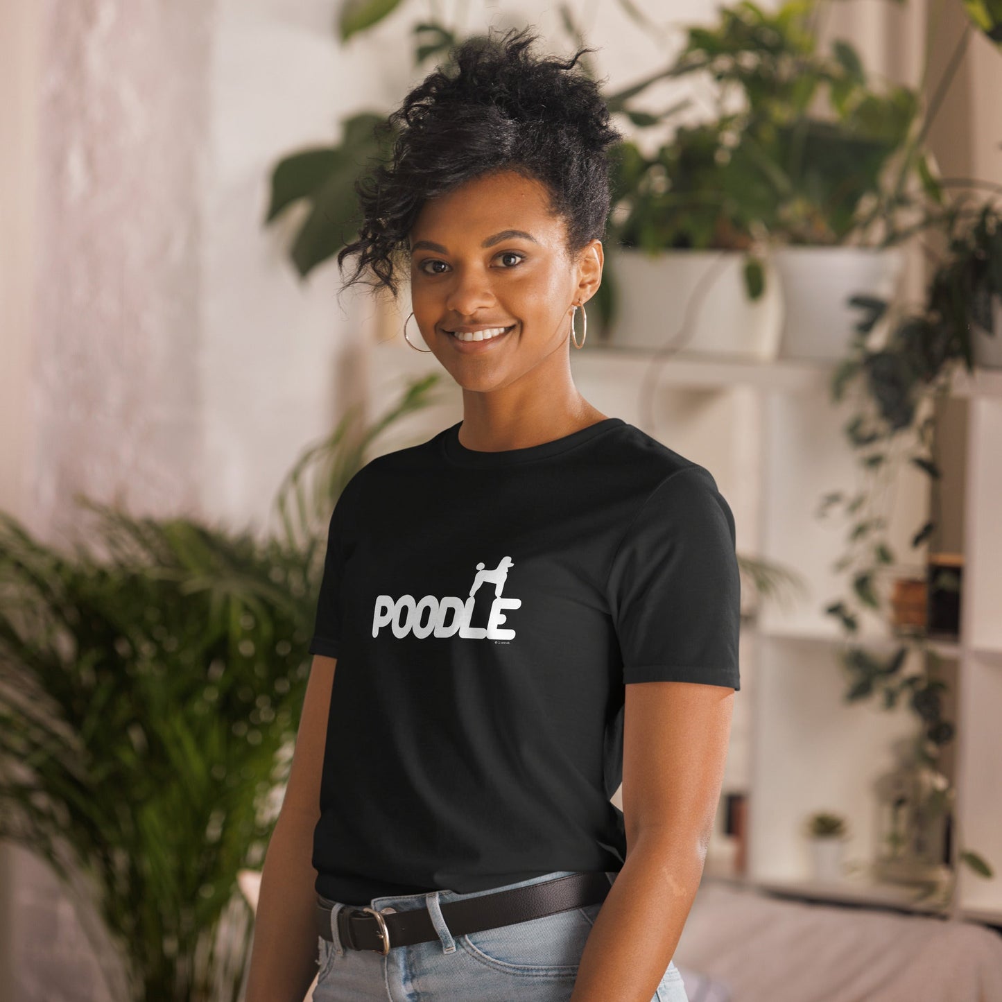 Camiseta unissex com mangas curtas - Poodle i-animals