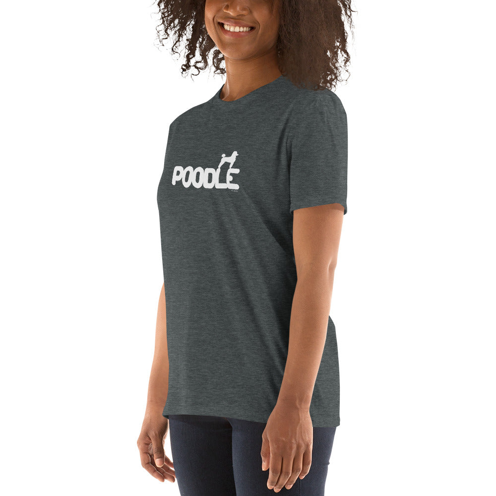 Camiseta unissex com mangas curtas - Poodle i-animals