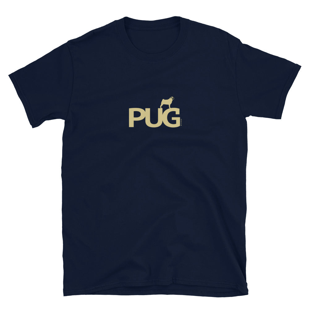 Camiseta unissex com mangas curtas - Pug i-animals