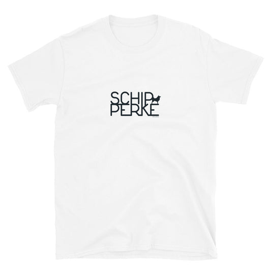 Camiseta unissex com mangas curtas - Schipperke - Cores Claras i-animals