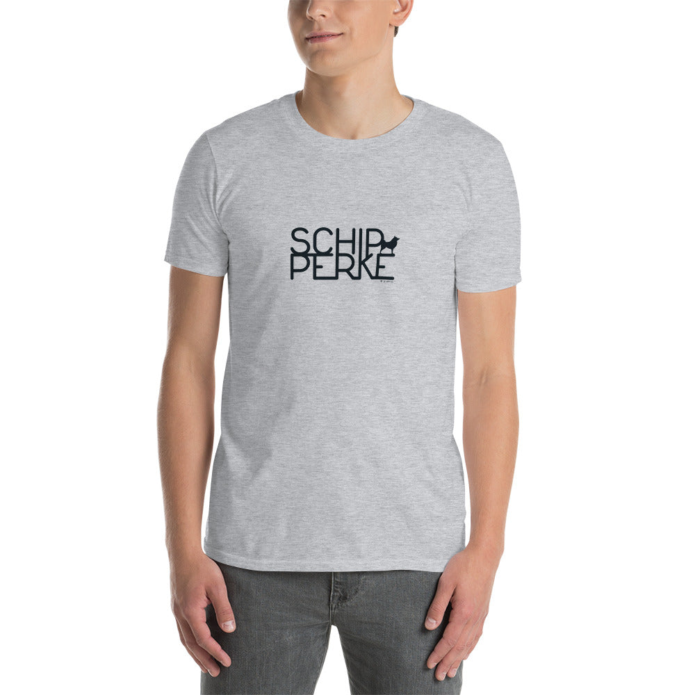 Camiseta unissex com mangas curtas - Schipperke - Cores Claras i-animals
