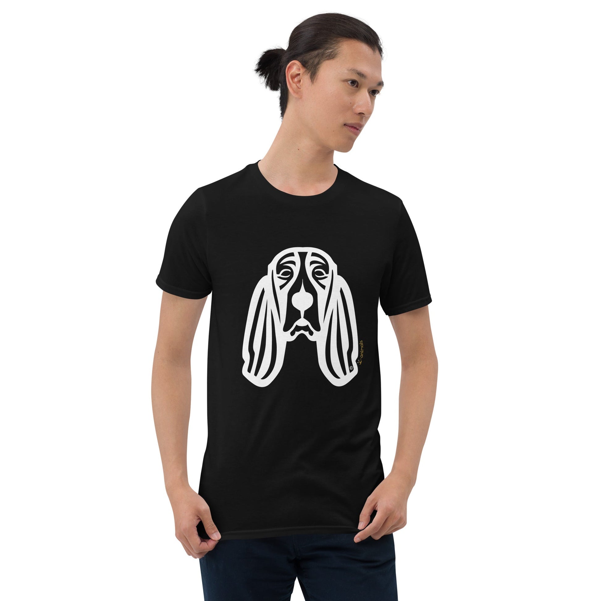 Camiseta unissex de manga curta - Basset Hound - Tribal i-animals