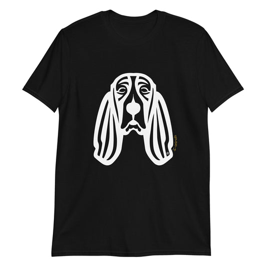 Camiseta unissex de manga curta - Basset Hound - Tribal i-animals