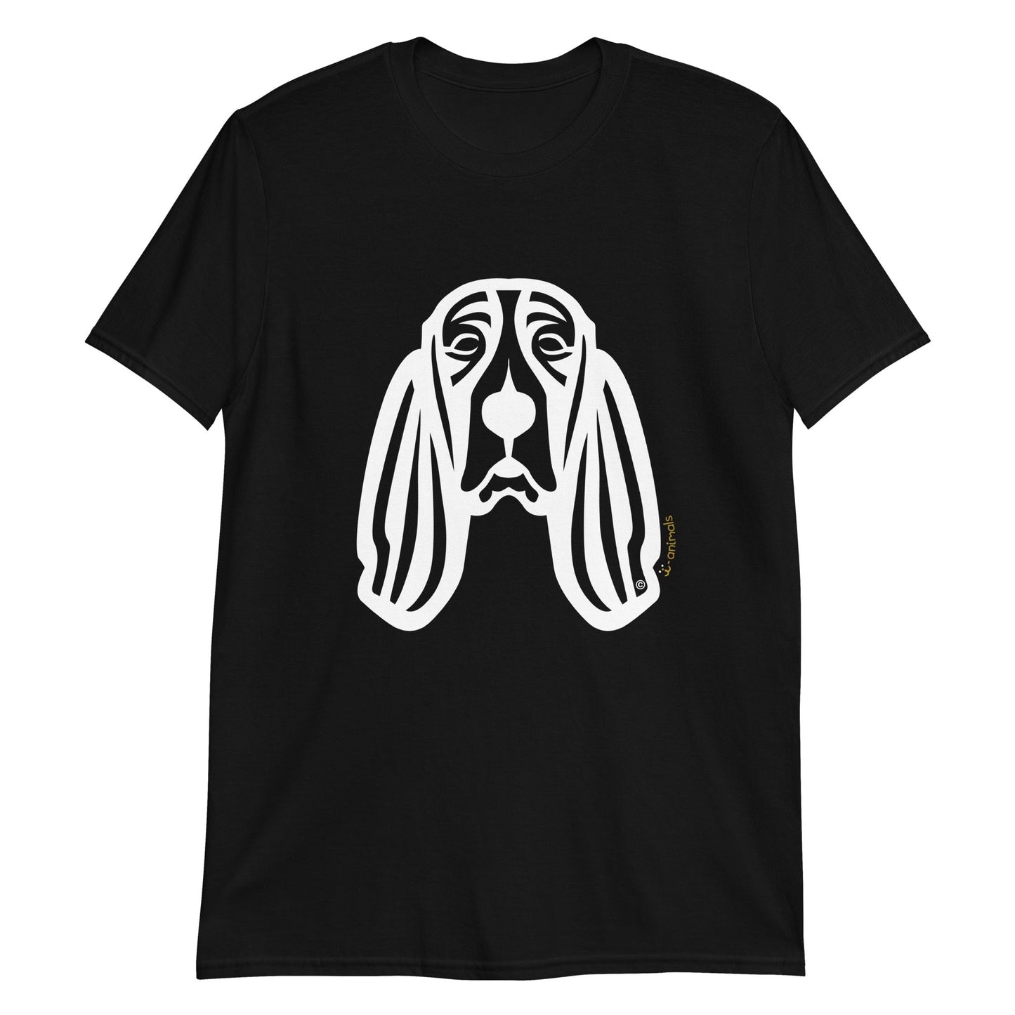 Camiseta unissex de manga curta - Basset Hound - Tribal i-animals