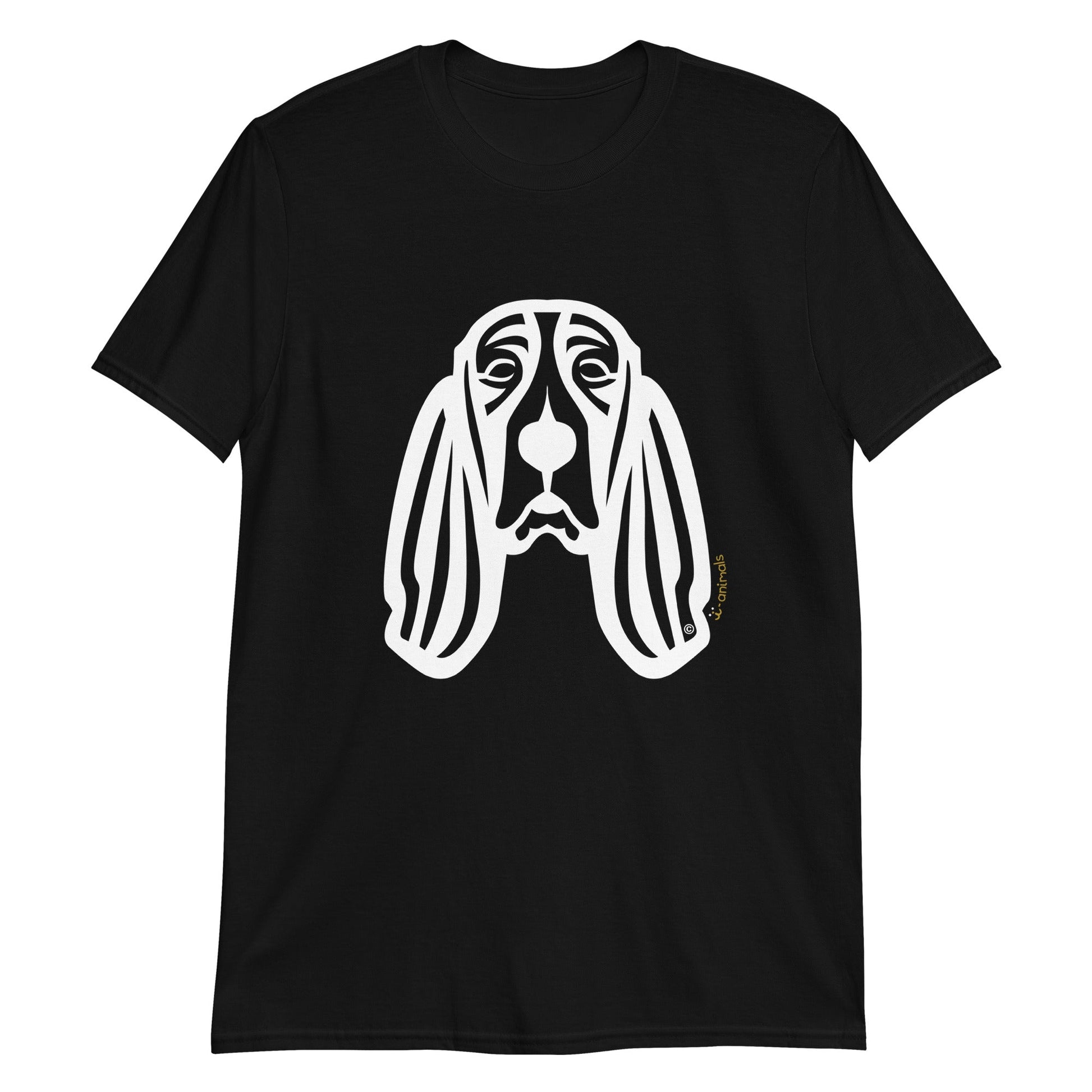 Camiseta unissex de manga curta - Basset Hound - Tribal i-animals