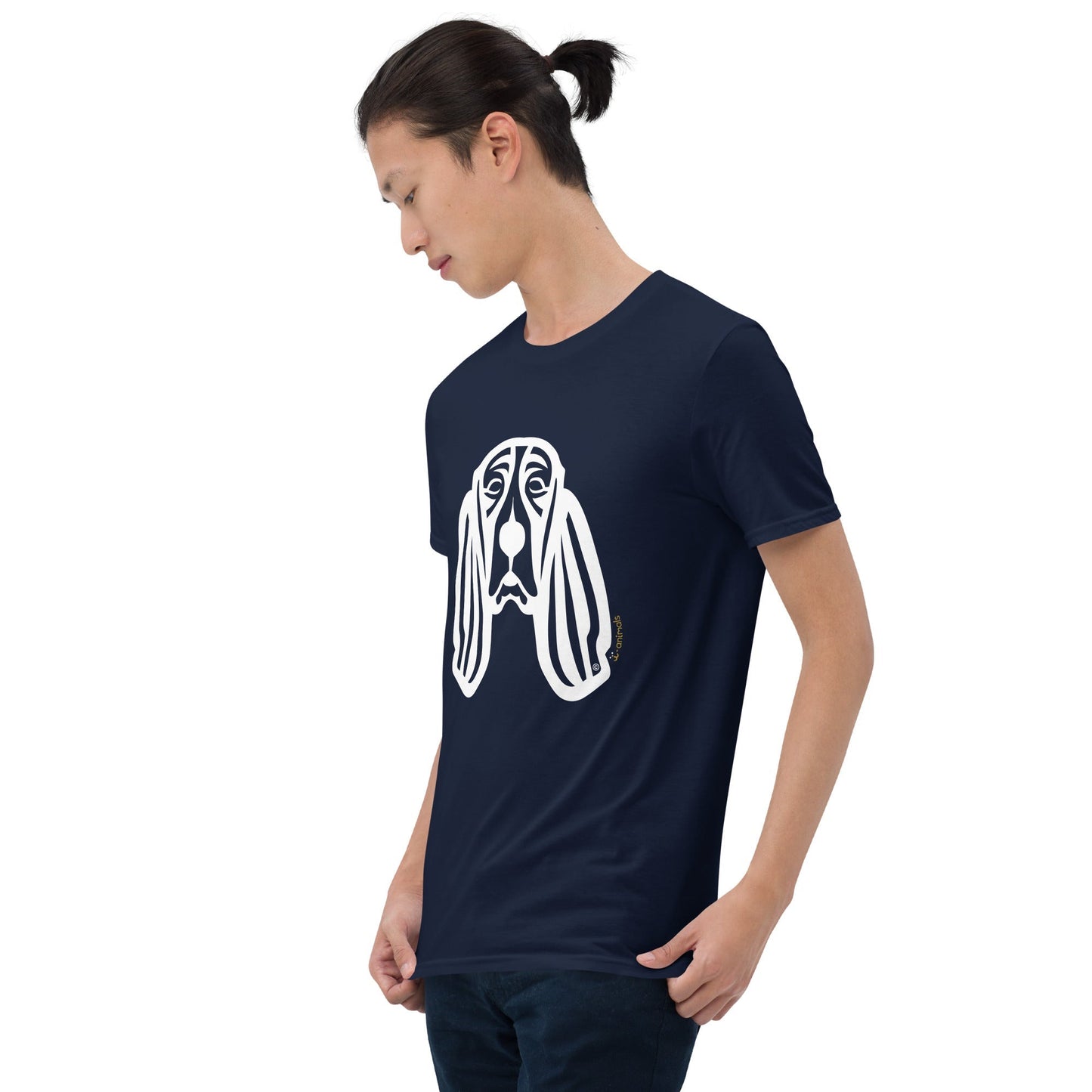 Camiseta unissex de manga curta - Basset Hound - Tribal i-animals