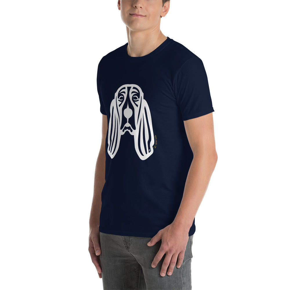 Camiseta unissex de manga curta - Basset Hound - Tribal i-animals