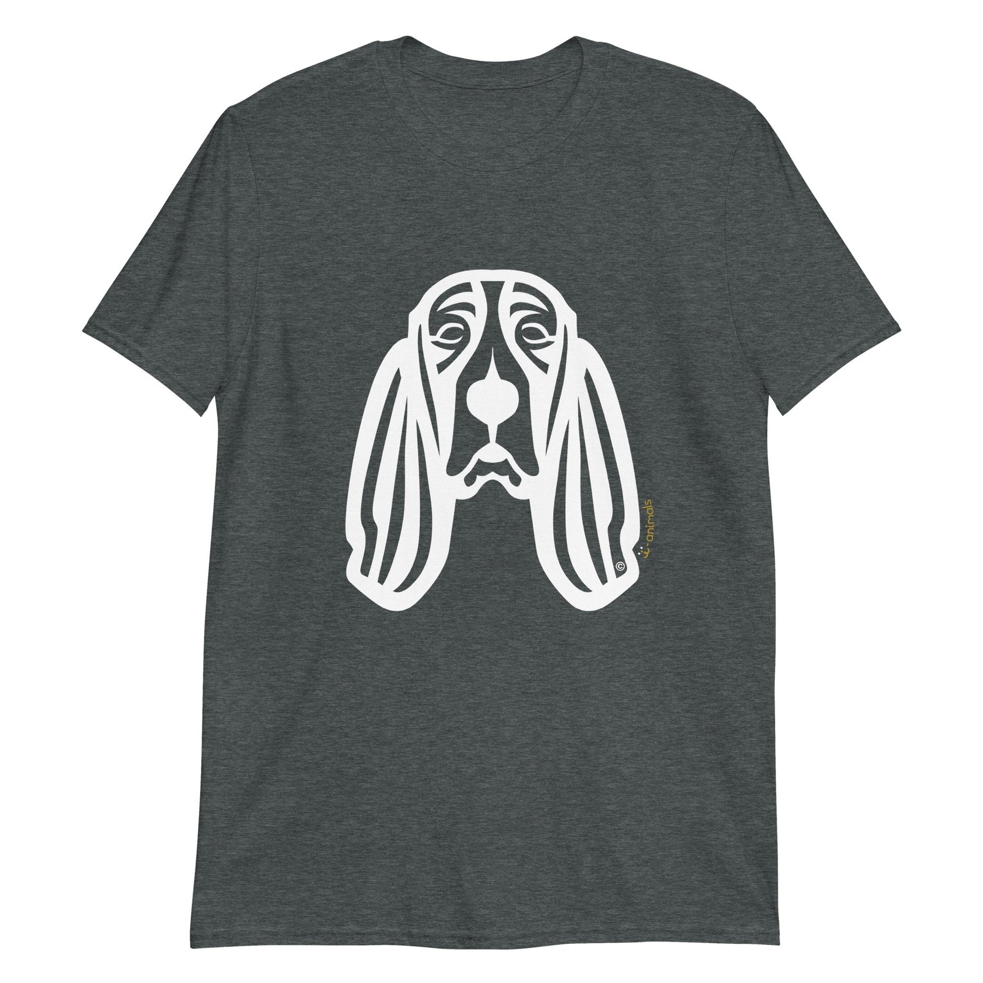 Camiseta unissex de manga curta - Basset Hound - Tribal i-animals
