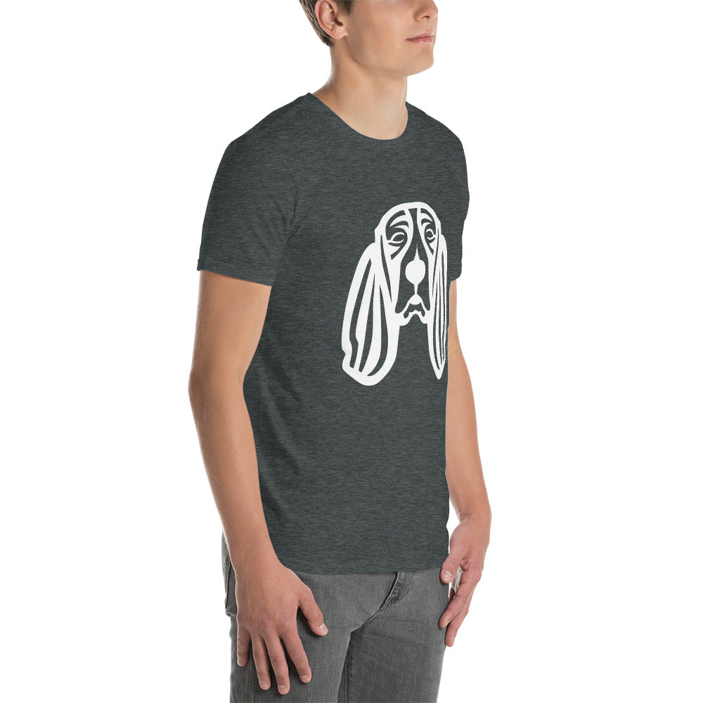 Camiseta unissex de manga curta - Basset Hound - Tribal i-animals