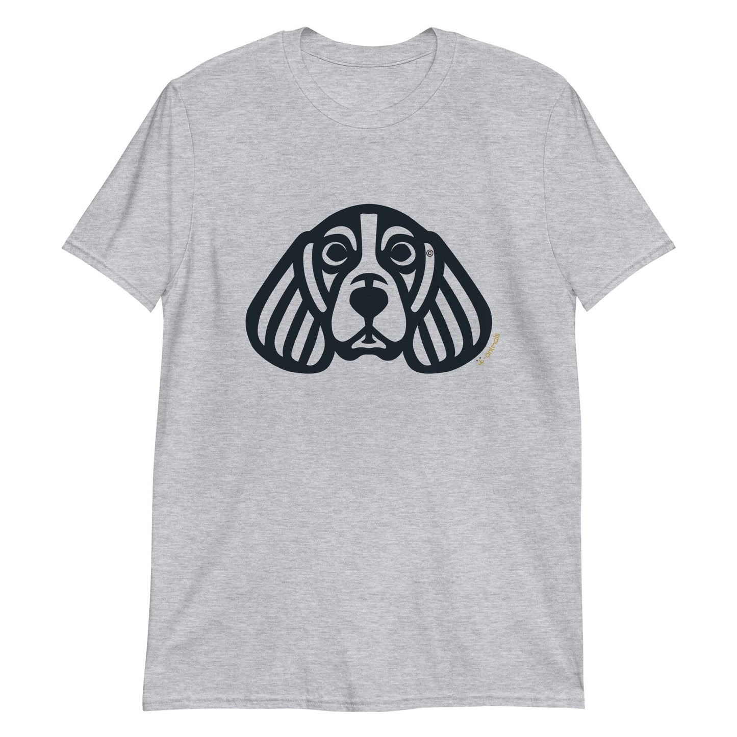 Camiseta unissex de manga curta - Beagle - Tribal - Cores Claras i-animals