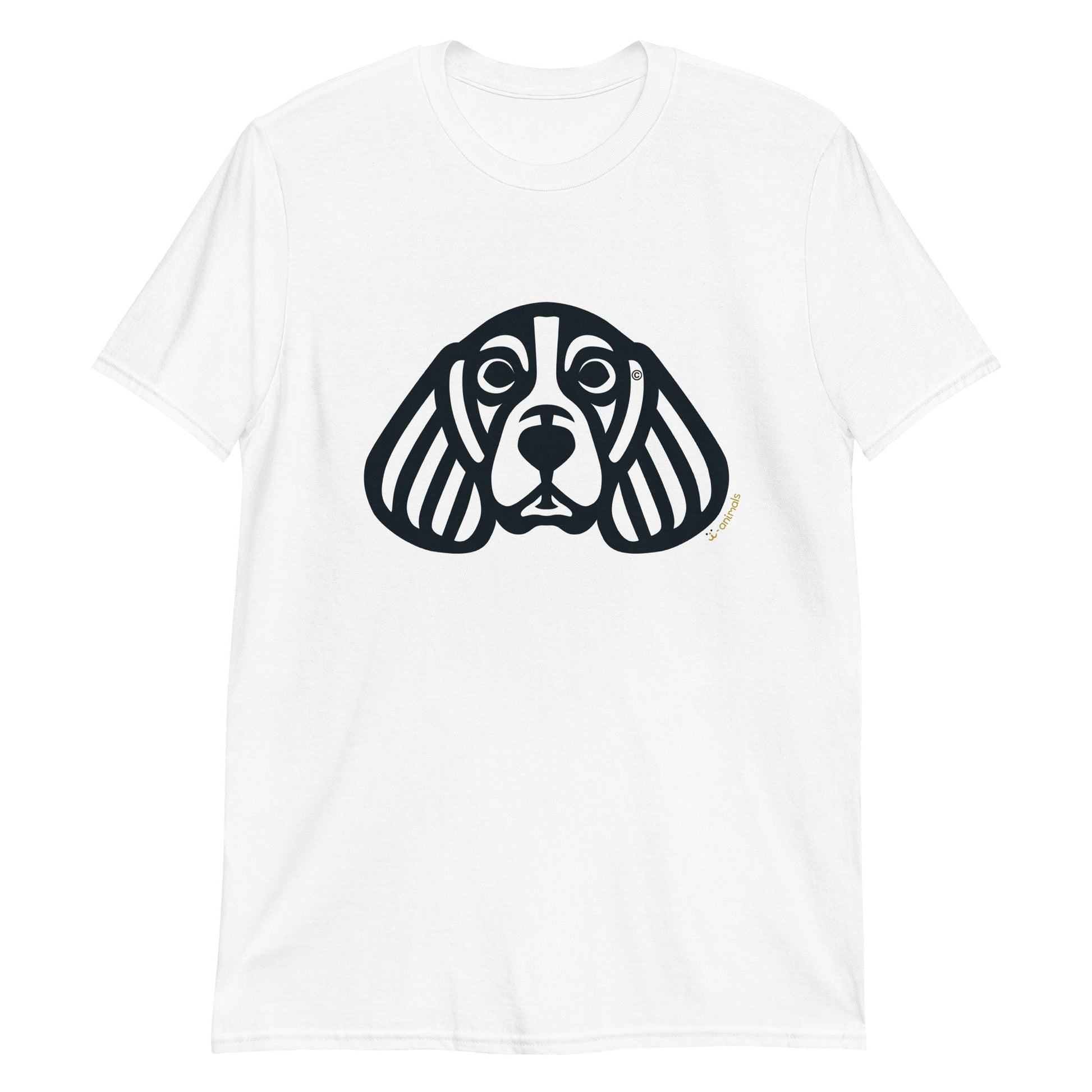 Camiseta unissex de manga curta - Beagle - Tribal - Cores Claras i-animals
