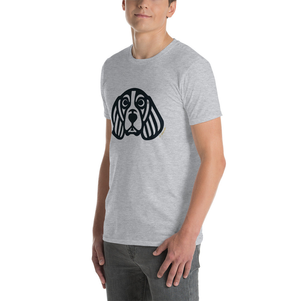 Camiseta unissex de manga curta - Beagle - Tribal - Cores Claras i-animals