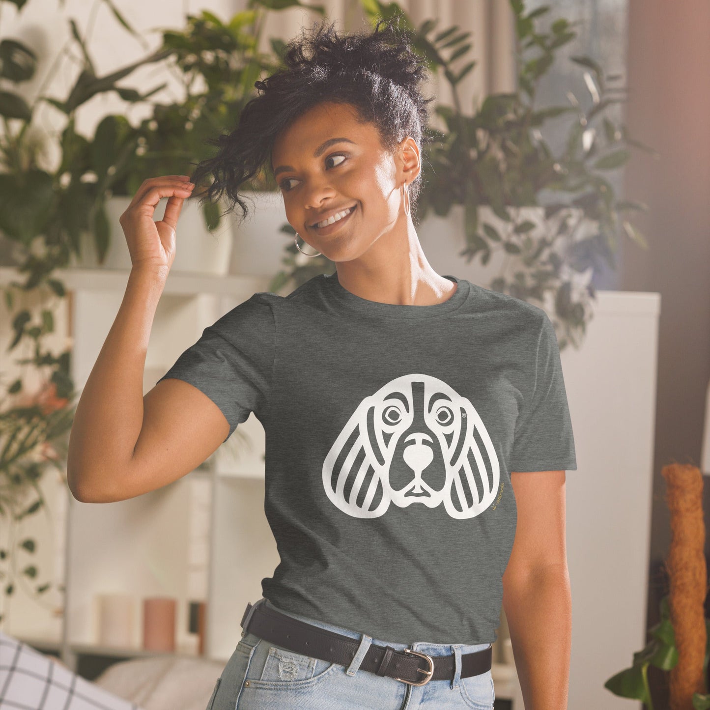 Camiseta unissex de manga curta - Beagle - Tribal i-animals