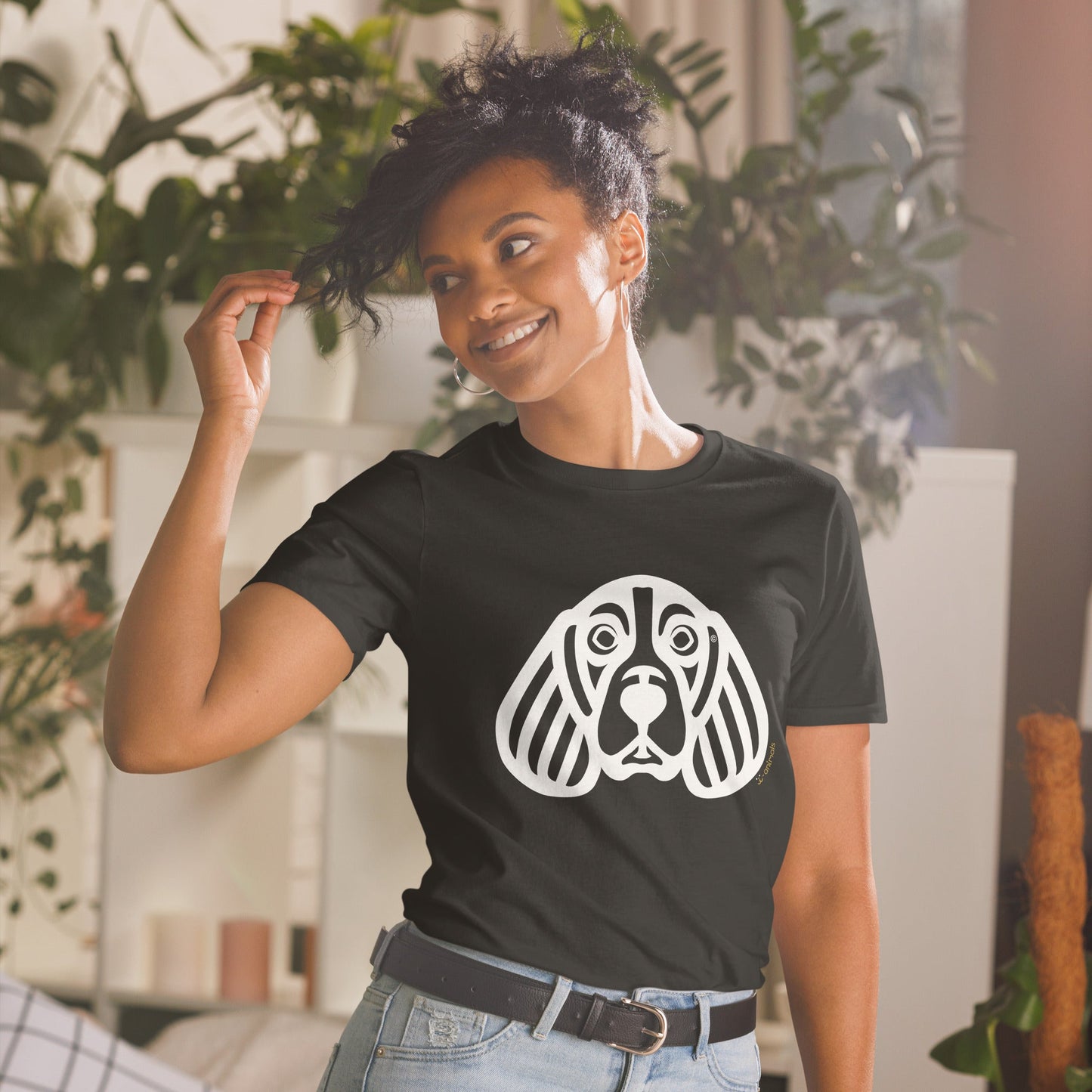 Camiseta unissex de manga curta - Beagle - Tribal i-animals