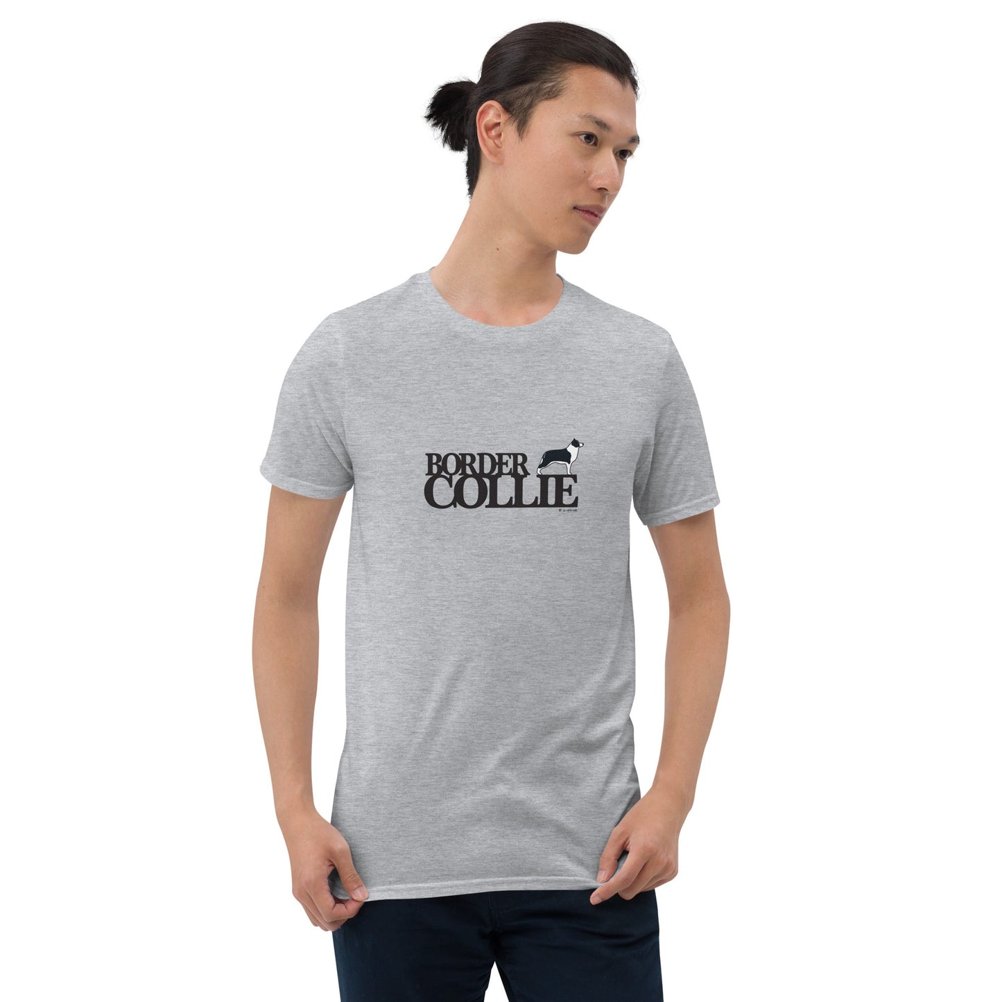 Camiseta unissex de manga curta - Border Collie - Cores Claras i-animals