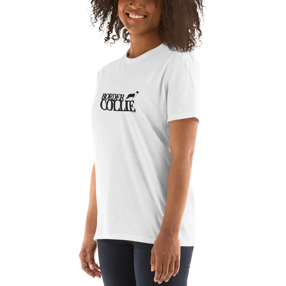 Camiseta unissex de manga curta - Border Collie - Cores Claras i-animals