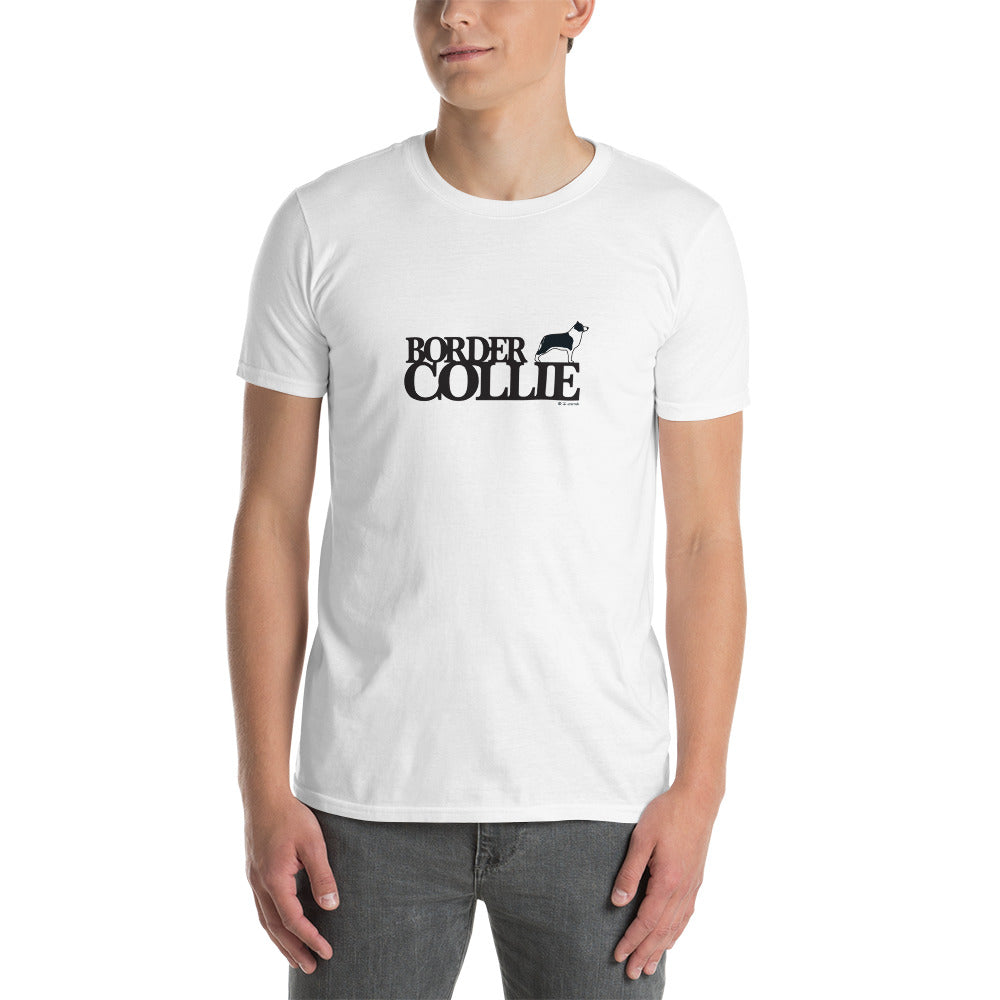 Camiseta unissex de manga curta - Border Collie - Cores Claras i-animals