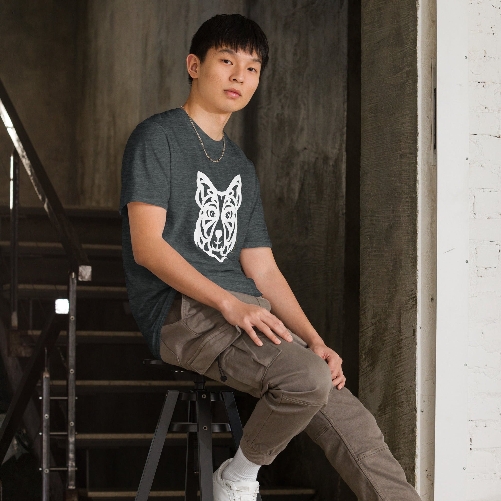 Camiseta unissex de manga curta - Border Collie - Tribal i-animals