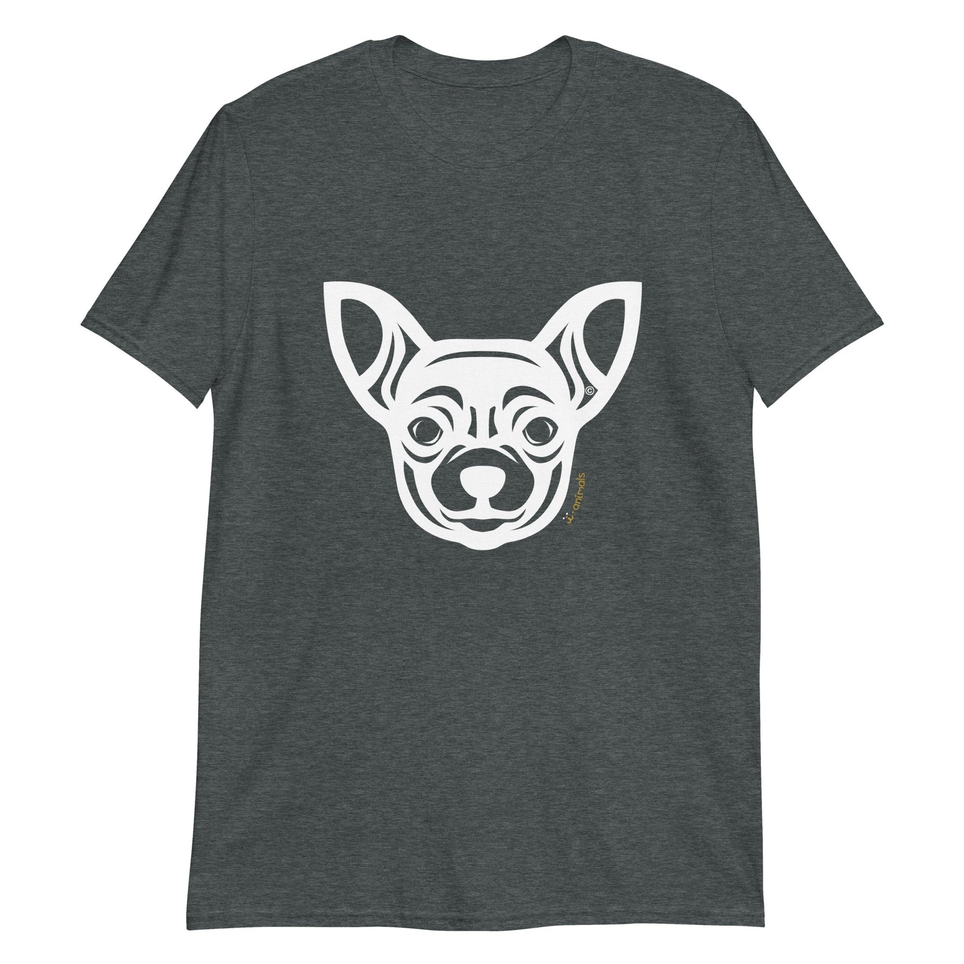 Camiseta unissex de manga curta - Chihuahua - Tribal i-animals