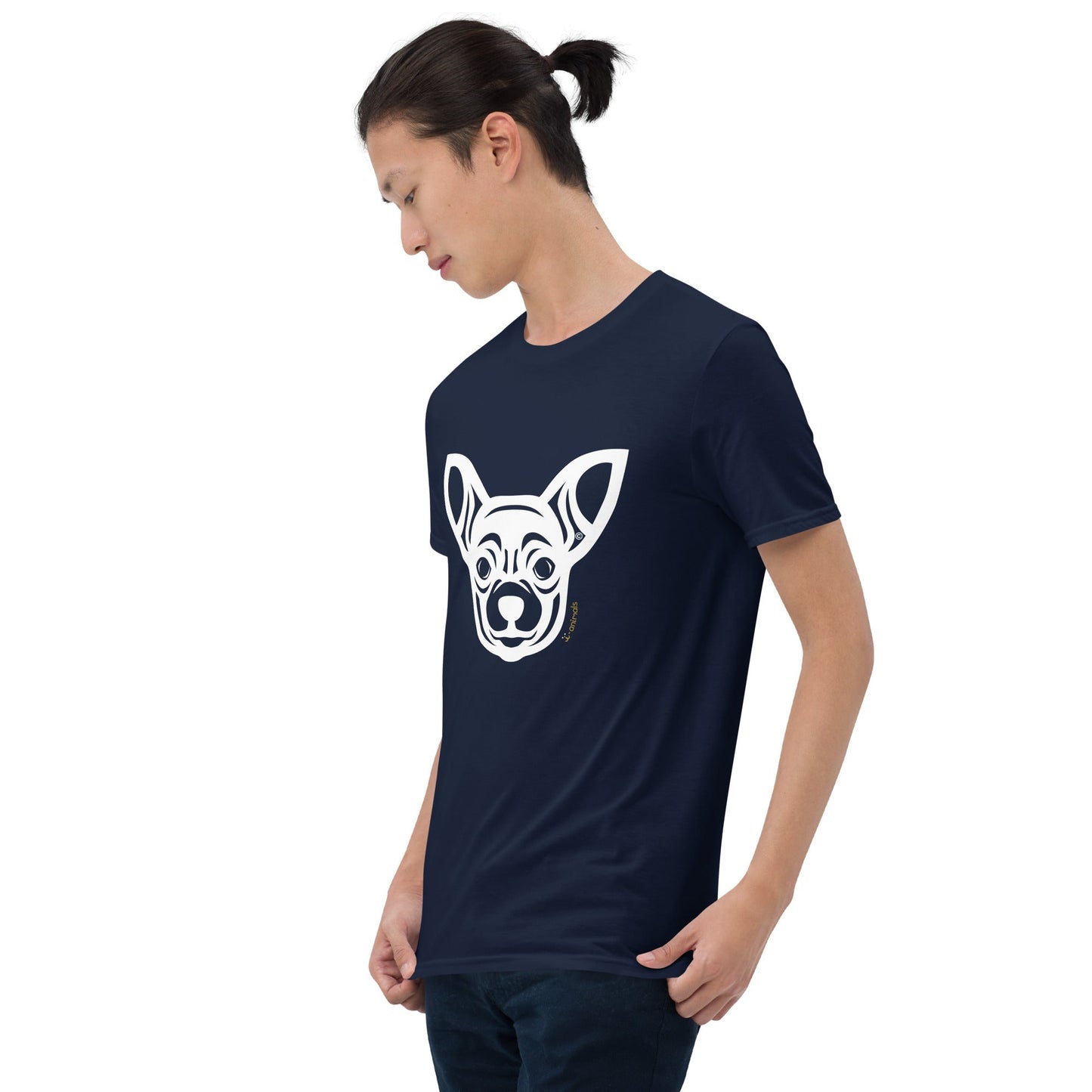 Camiseta unissex de manga curta - Chihuahua - Tribal i-animals