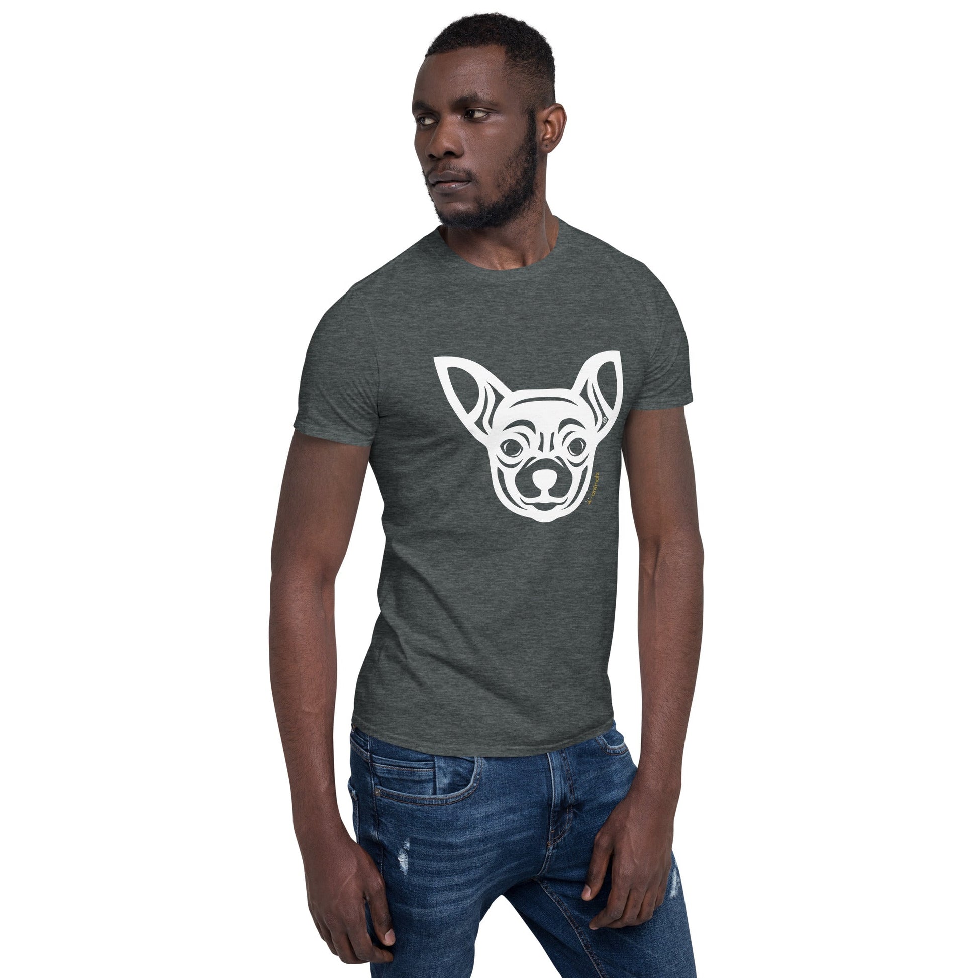 Camiseta unissex de manga curta - Chihuahua - Tribal i-animals