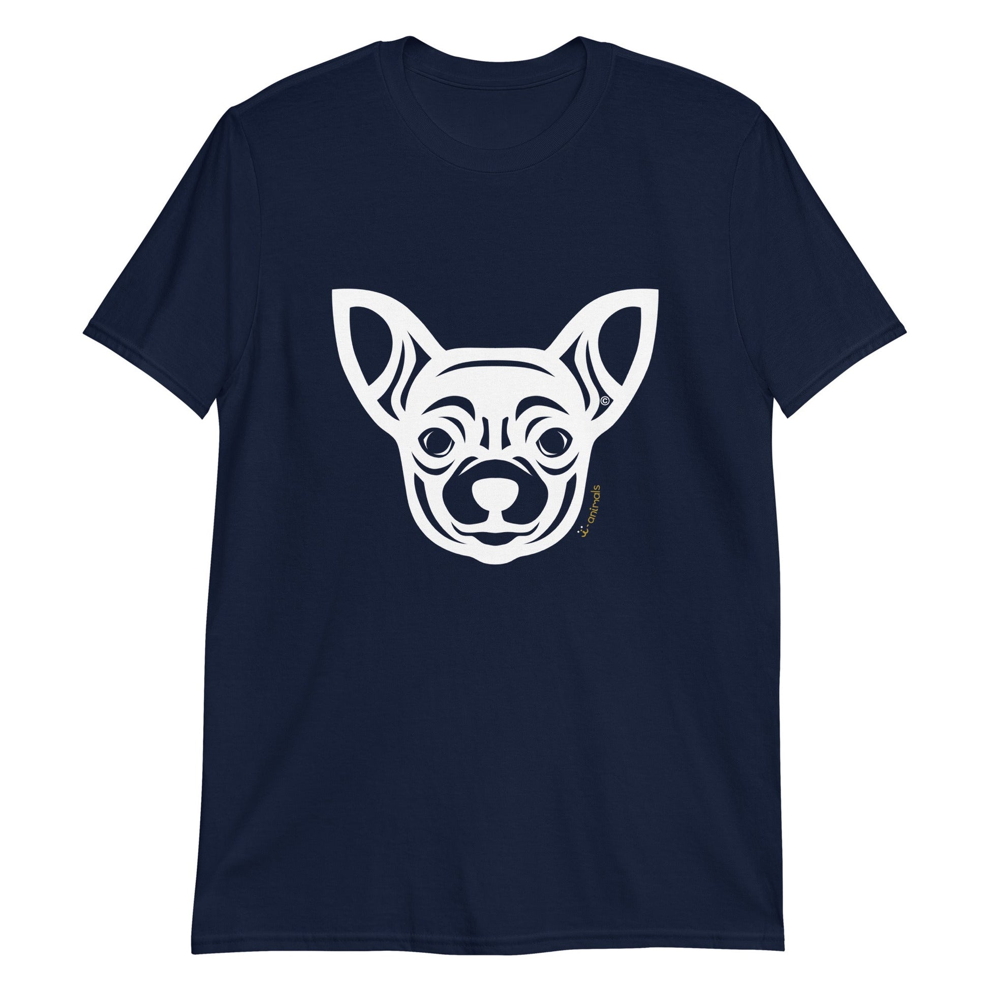 Camiseta unissex de manga curta - Chihuahua - Tribal i-animals