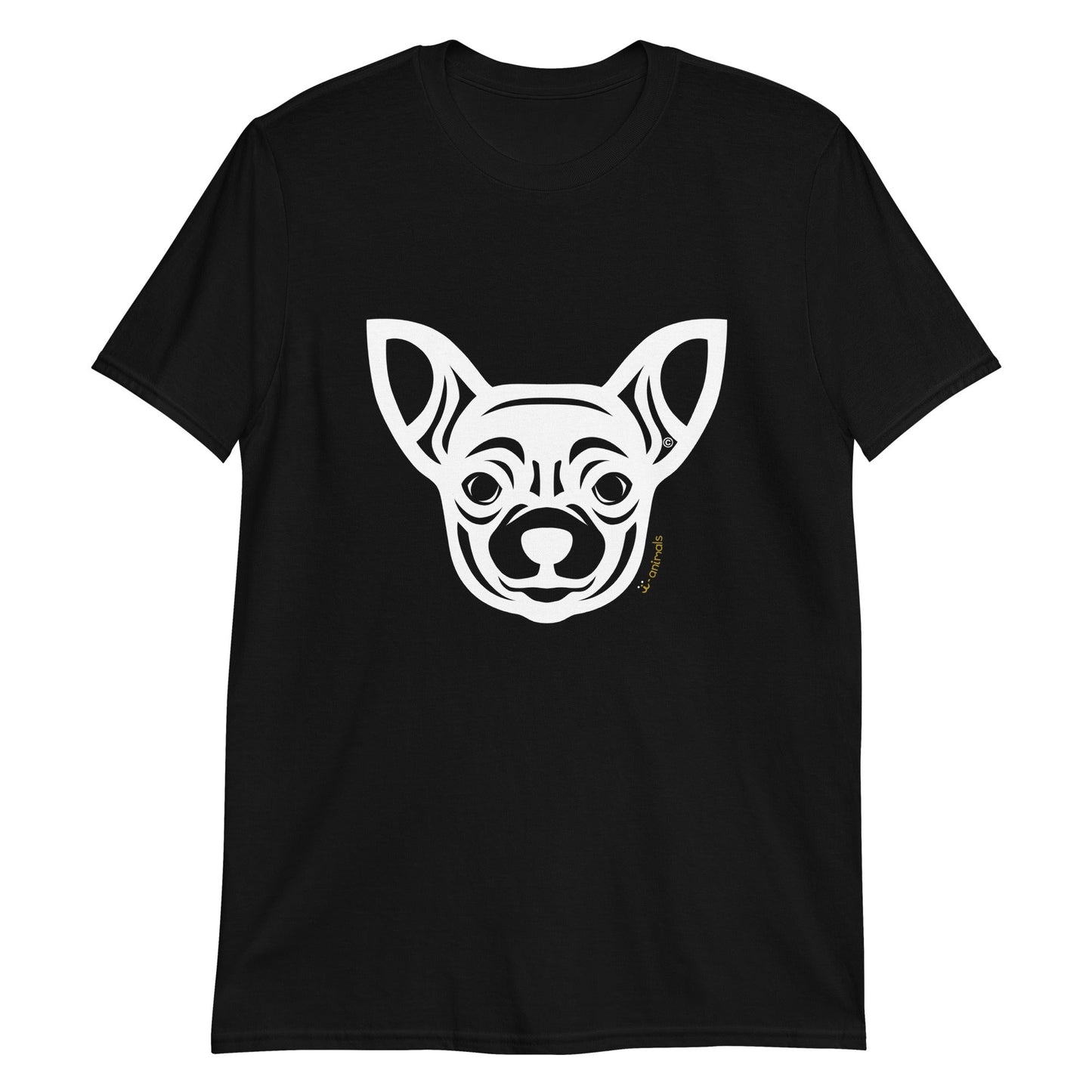 Camiseta unissex de manga curta - Chihuahua - Tribal i-animals