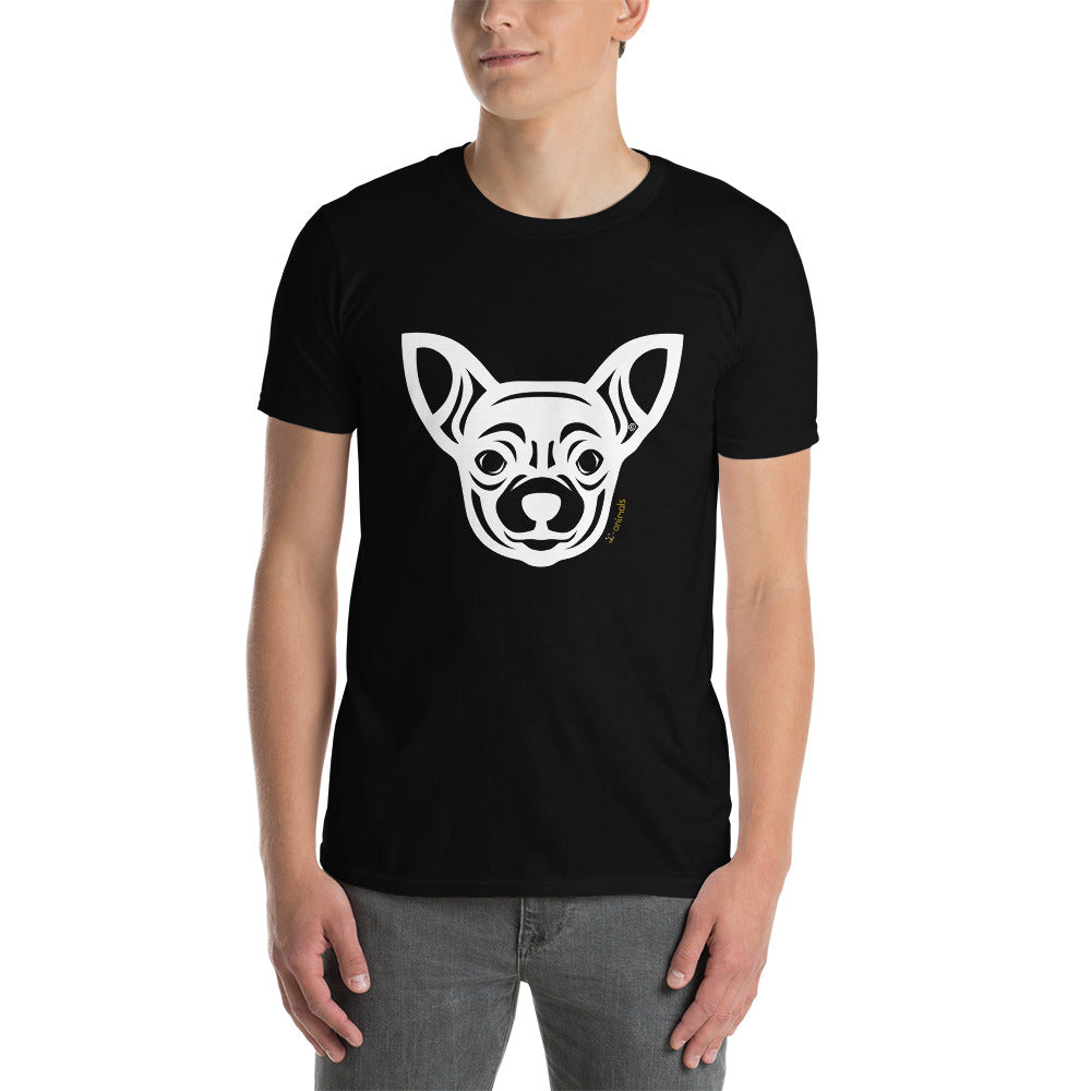 Camiseta unissex de manga curta - Chihuahua - Tribal i-animals