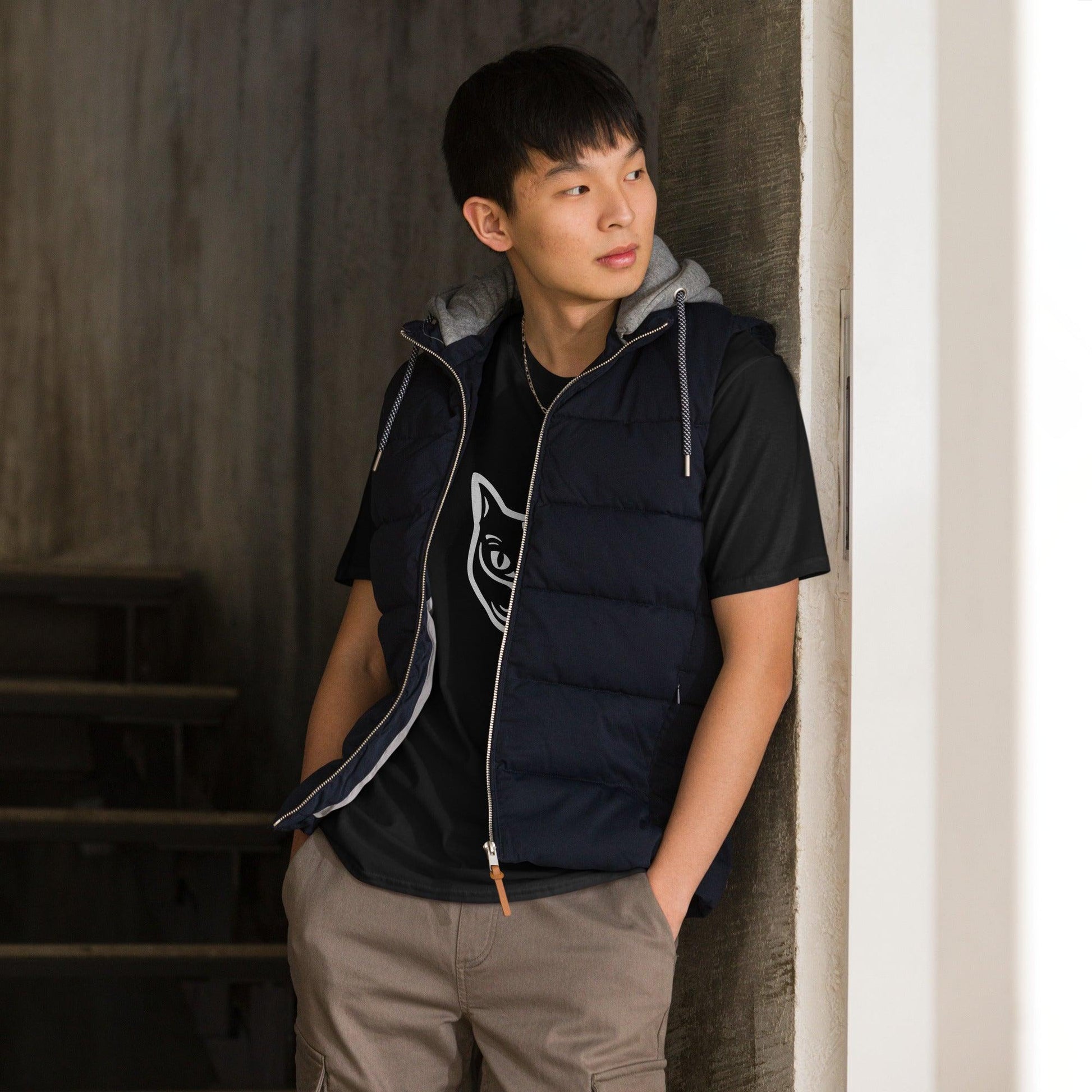 Camiseta unissex de manga curta - Gato Preto - Tribal i-animals