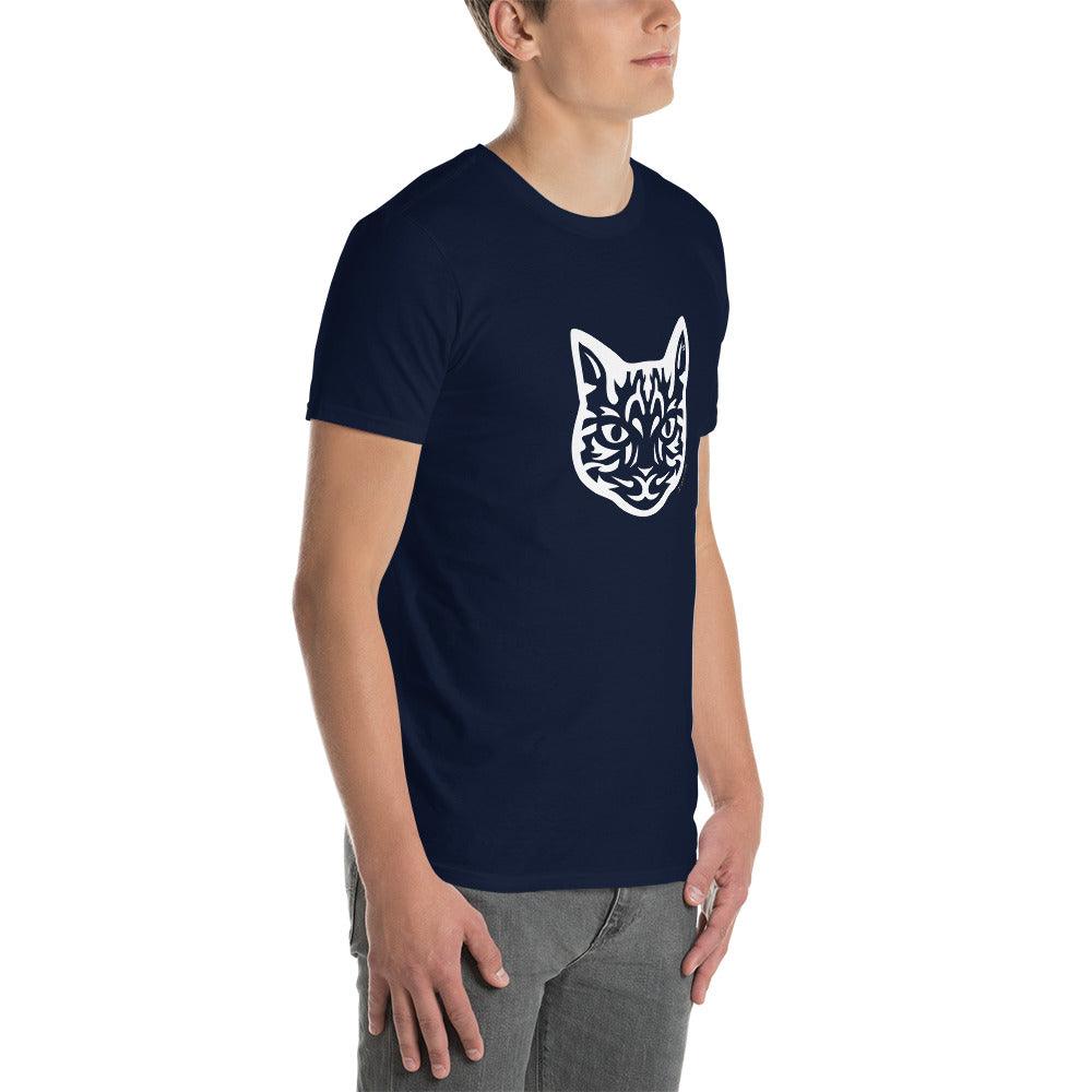Camiseta unissex de manga curta - Gato Tigrado - Tribal i-animals
