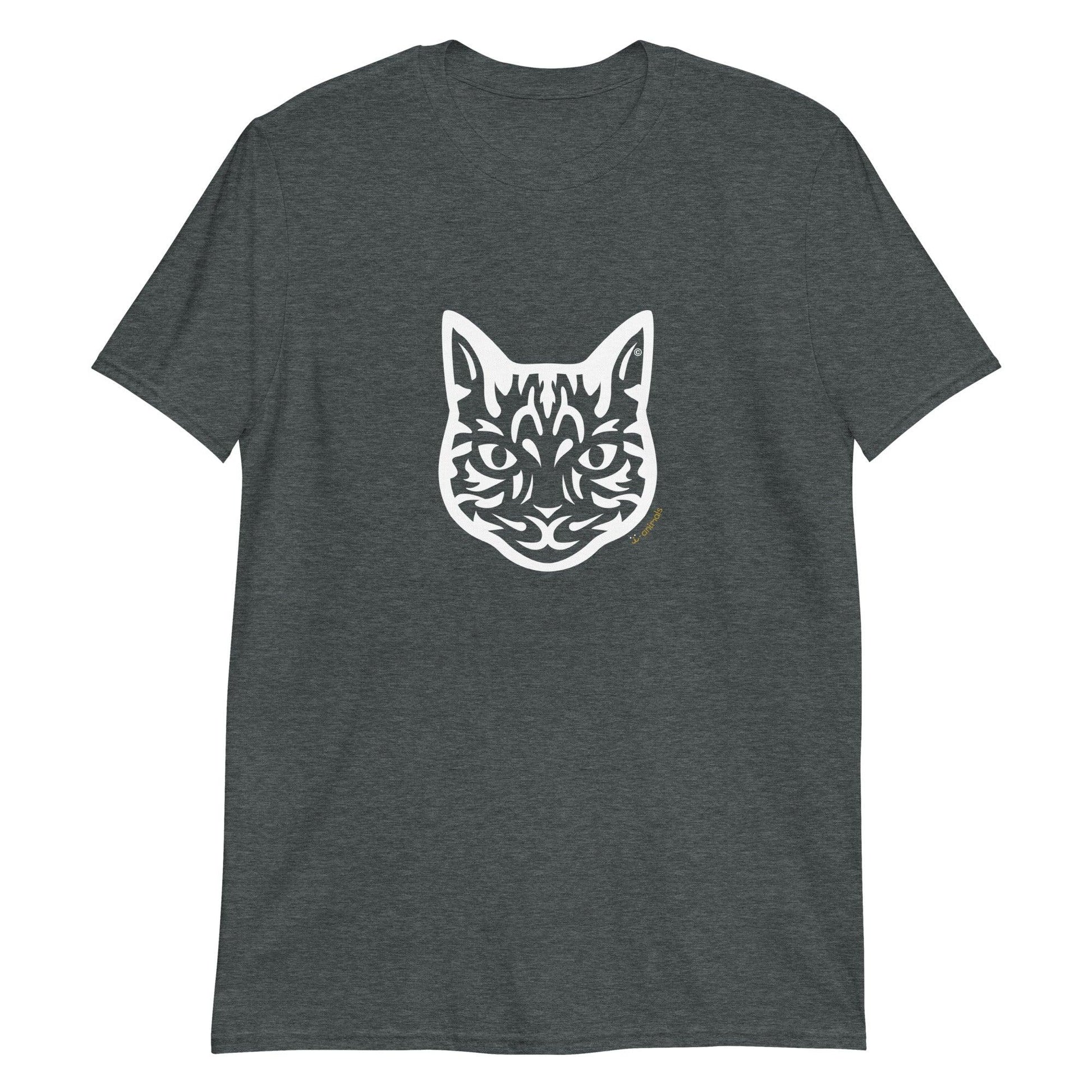 Camiseta unissex de manga curta - Gato Tigrado - Tribal i-animals