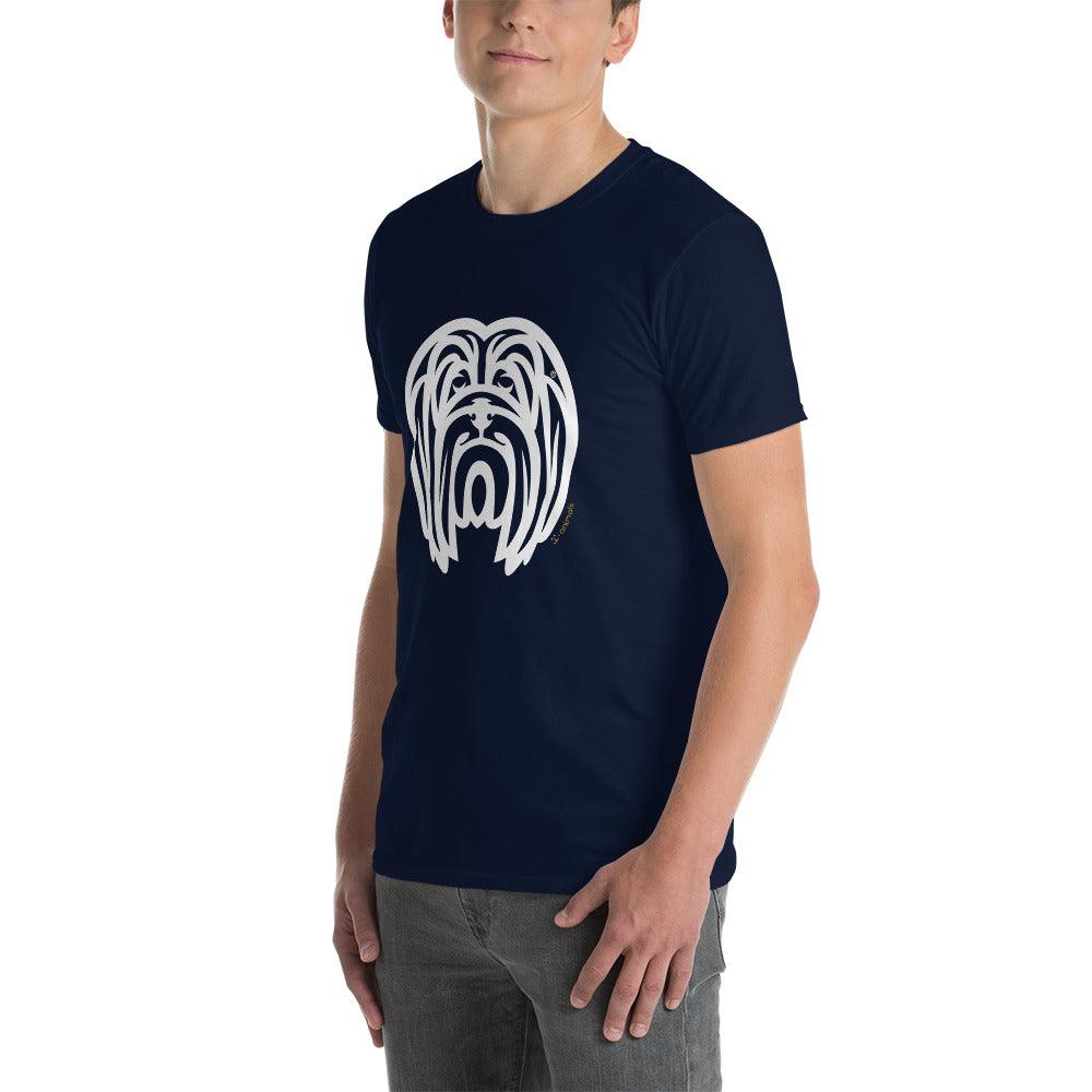 Camiseta unissex de manga curta - Lhasa Apso - Tribal i-animals