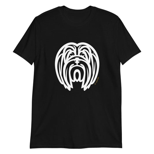 Camiseta unissex de manga curta - Lhasa Apso - Tribal i-animals