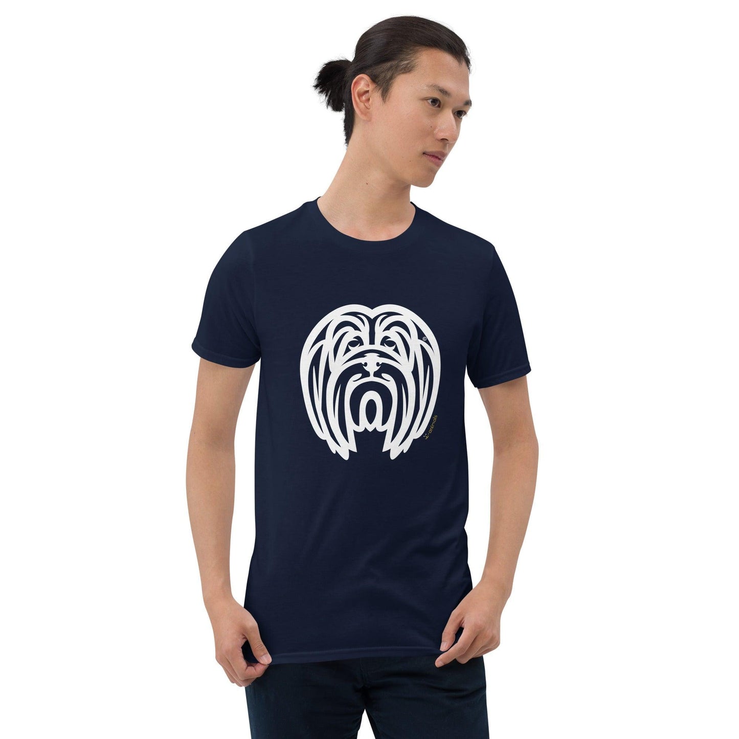 Camiseta unissex de manga curta - Lhasa Apso - Tribal i-animals