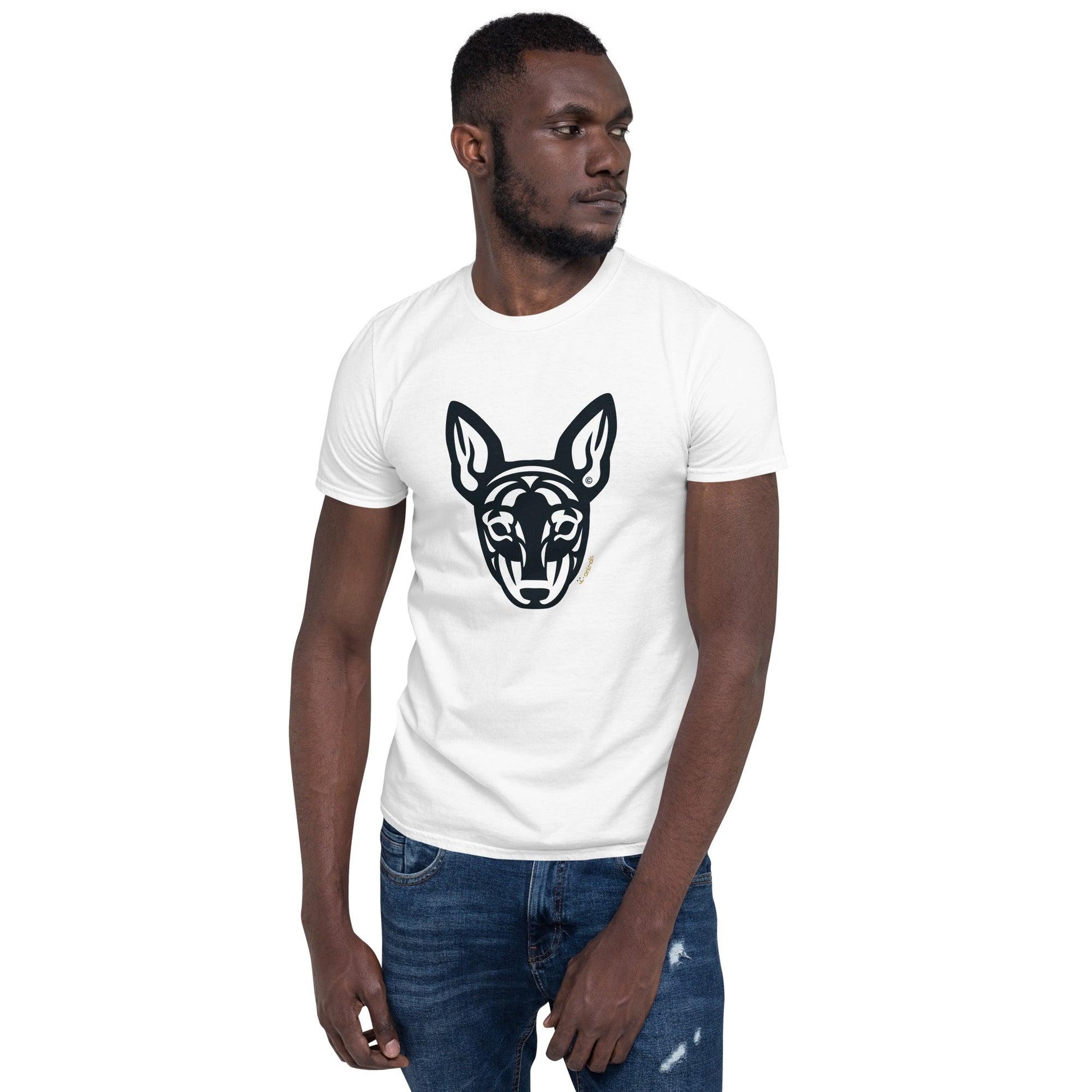 Camiseta unissex de manga curta -  Pinscher - Tribal - Cores Claras i-animals