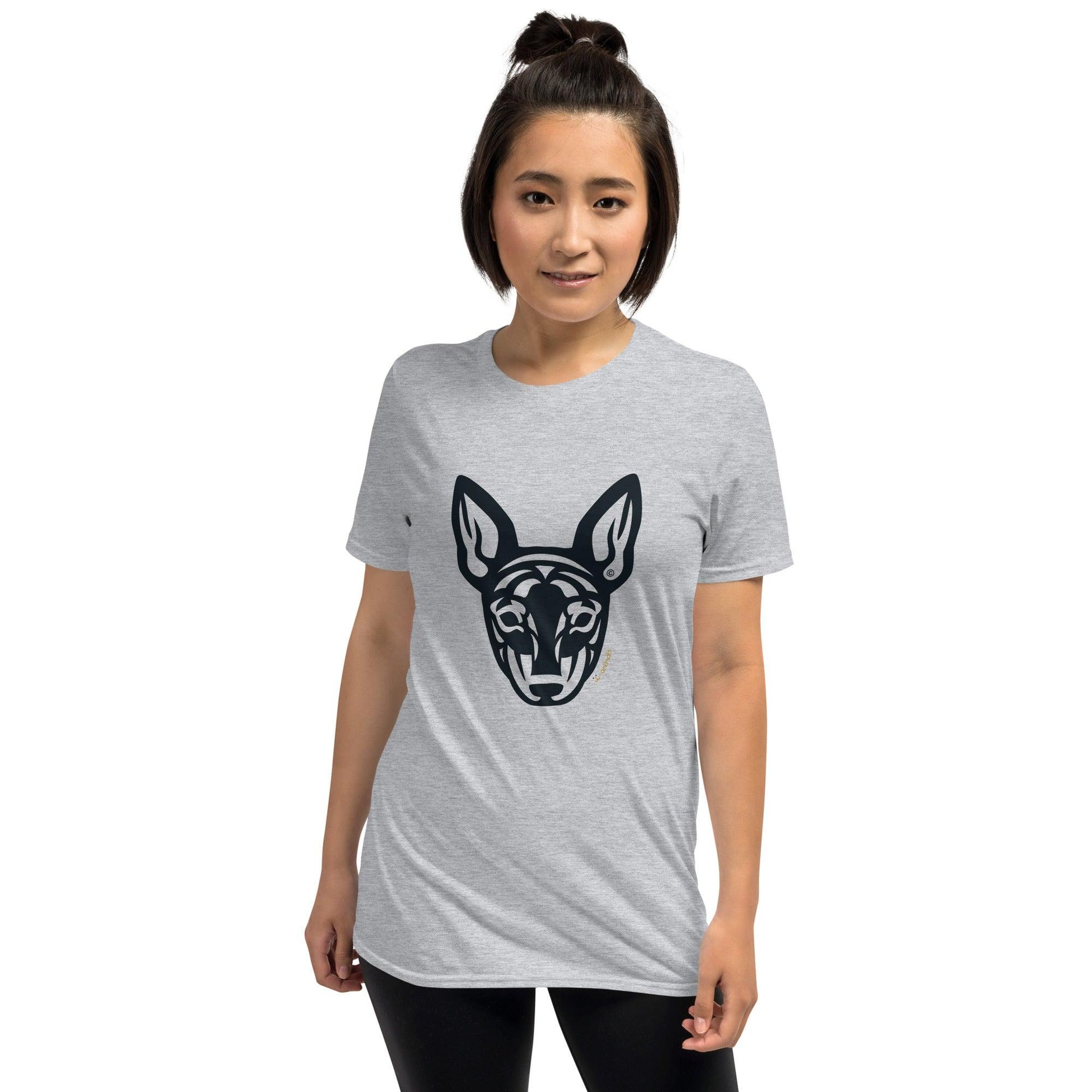 Camiseta unissex de manga curta -  Pinscher - Tribal - Cores Claras i-animals