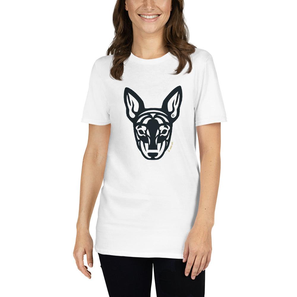 Camiseta unissex de manga curta -  Pinscher - Tribal - Cores Claras i-animals