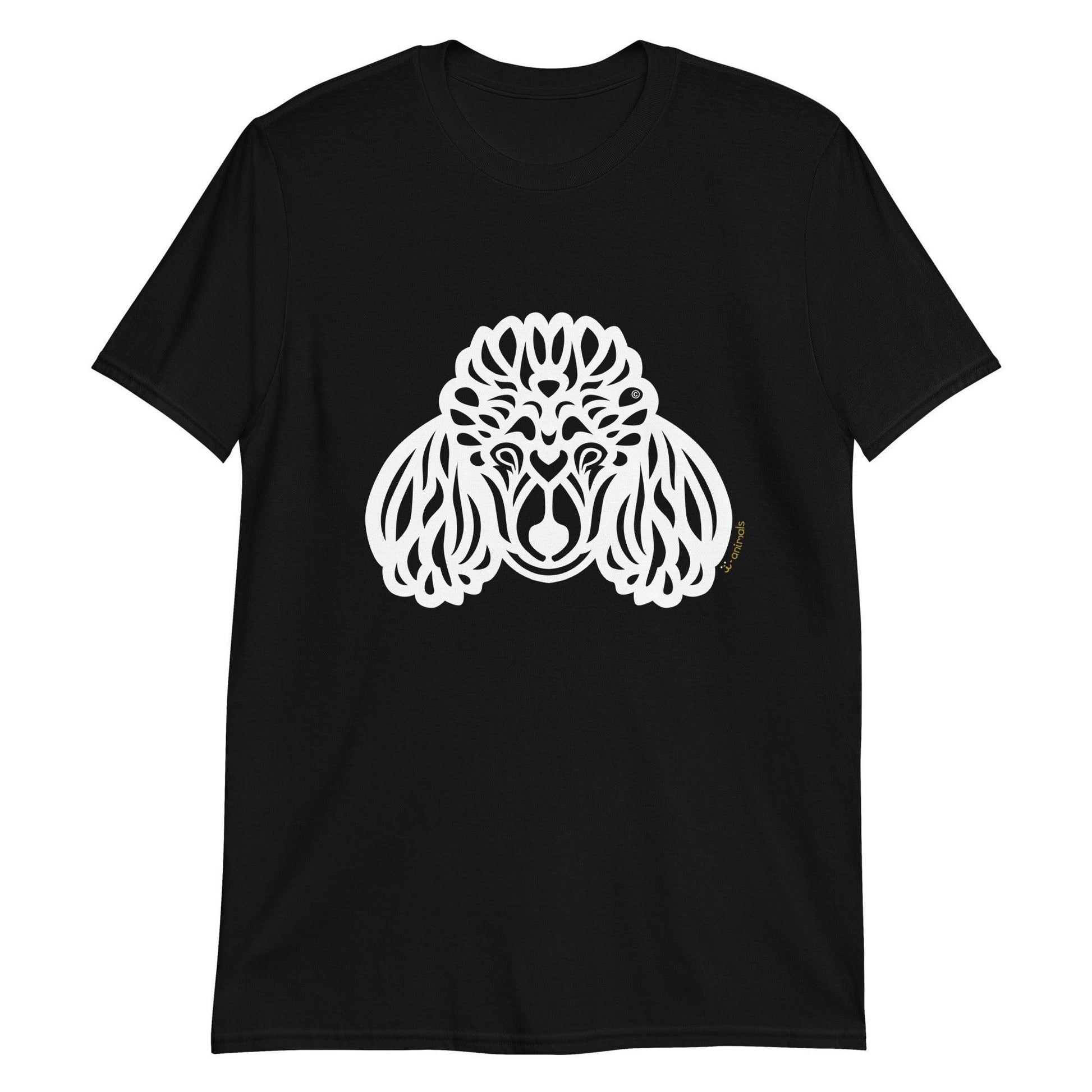 Camiseta unissex de manga curta - Poodle - Tribal i-animals