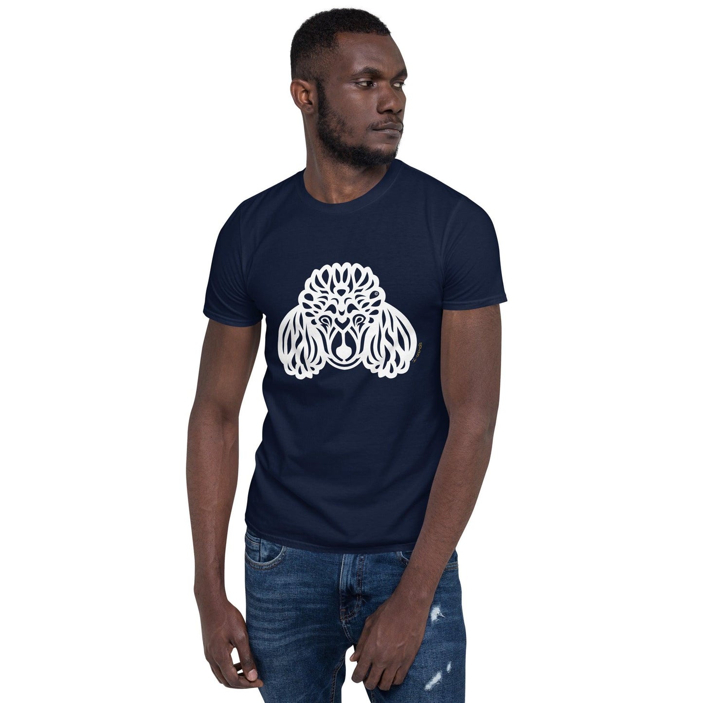 Camiseta unissex de manga curta - Poodle - Tribal i-animals