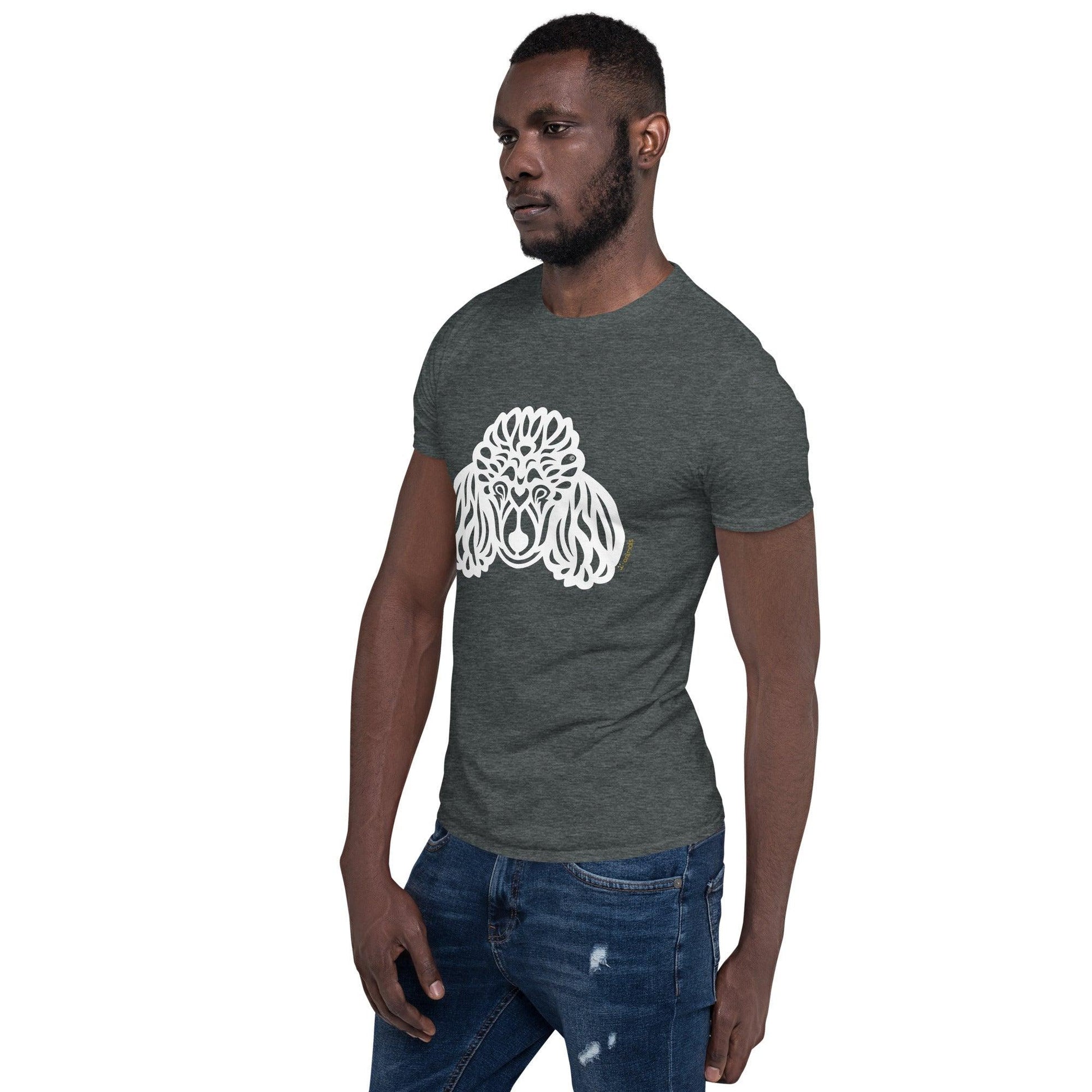 Camiseta unissex de manga curta - Poodle - Tribal i-animals