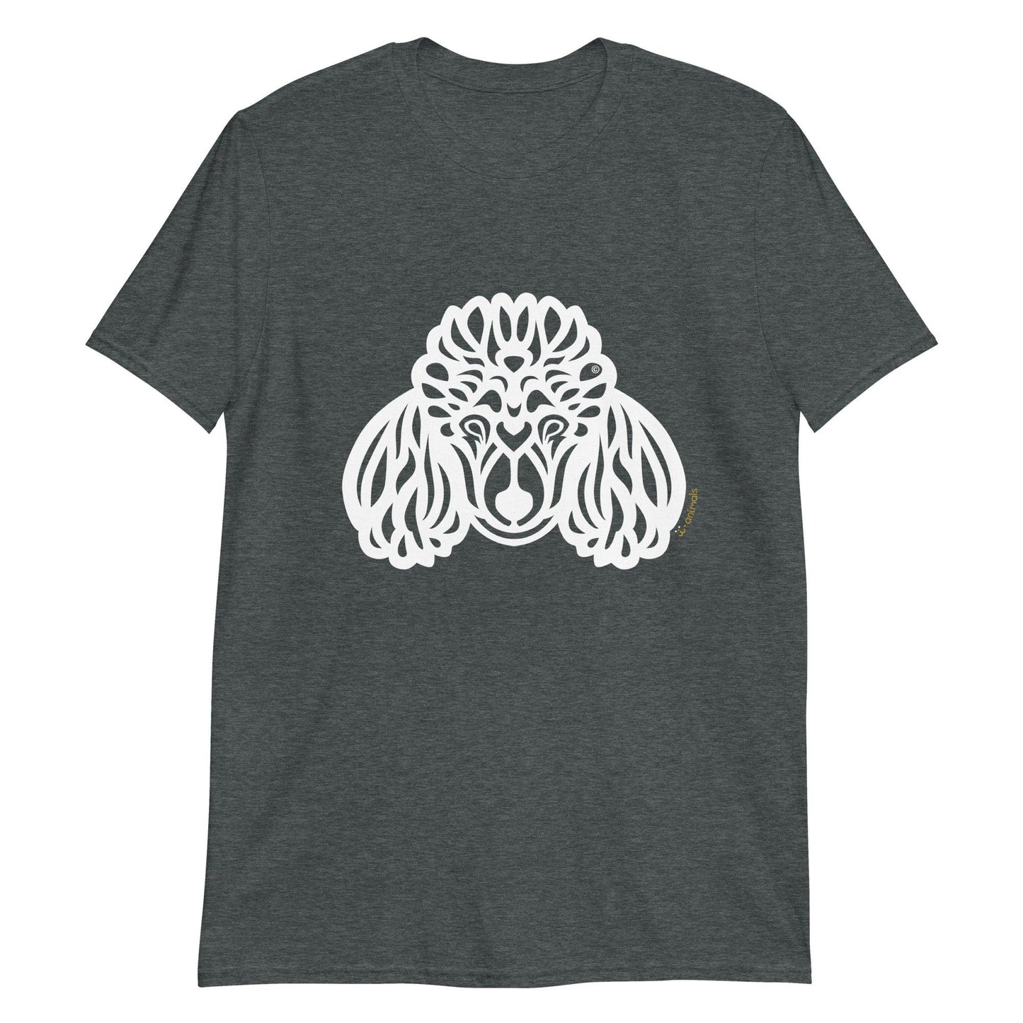 Camiseta unissex de manga curta - Poodle - Tribal i-animals