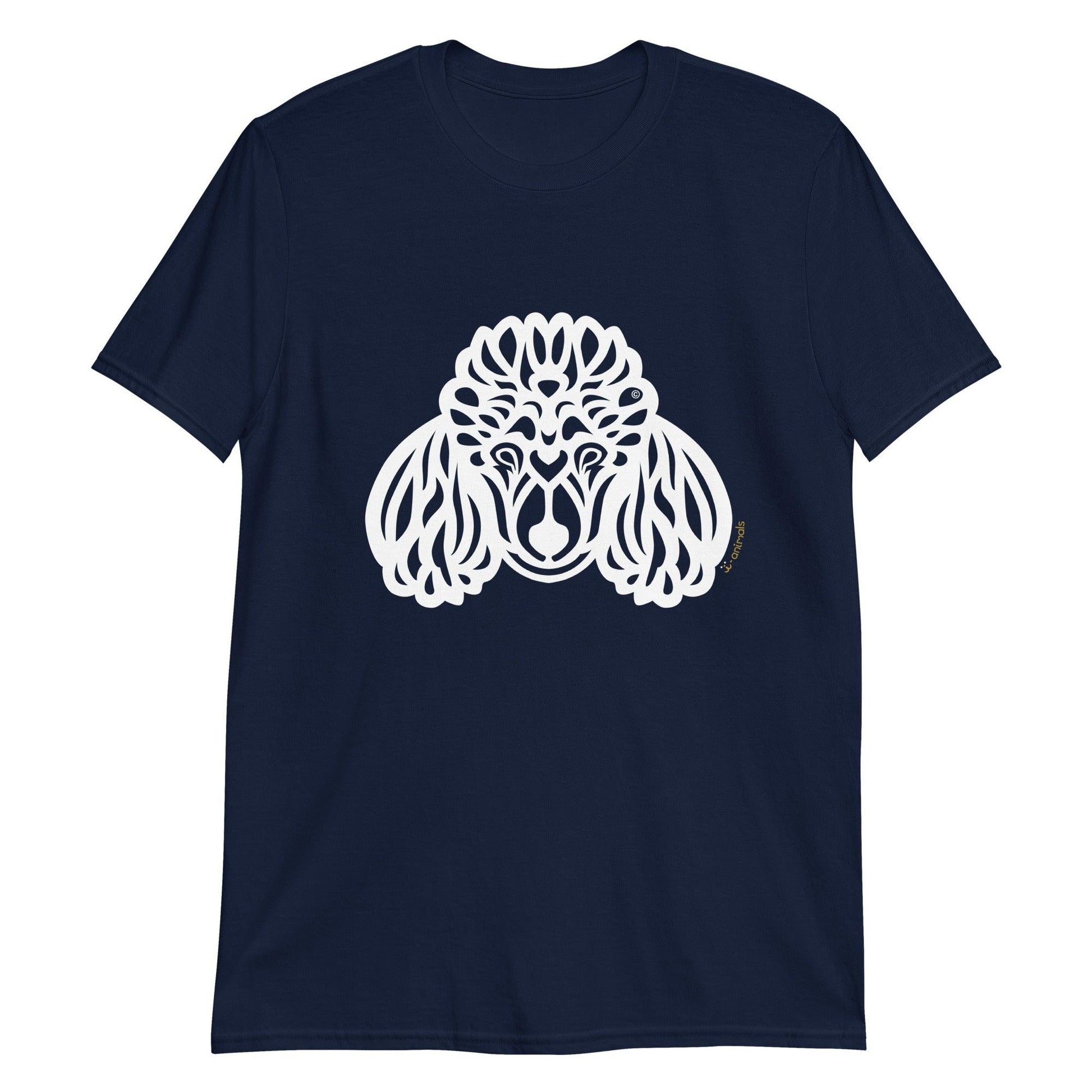 Camiseta unissex de manga curta - Poodle - Tribal i-animals