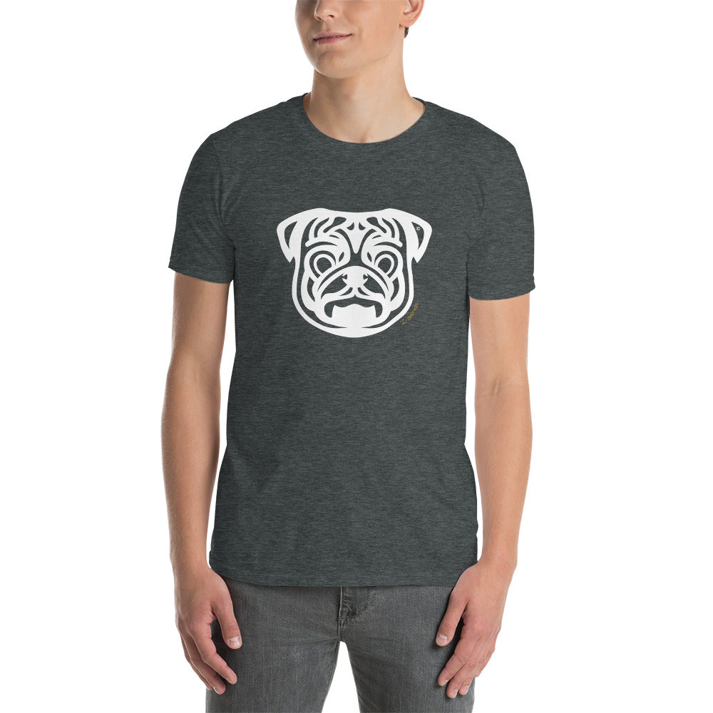Camiseta unissex de manga curta - Pug - Tribal i-animals