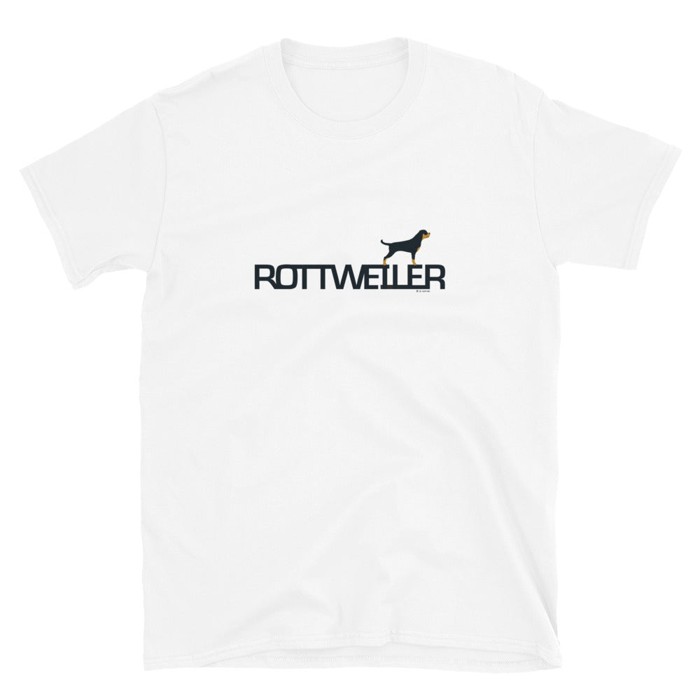 Camiseta unissex de manga curta - Rottweiler - Cores claras i-animals