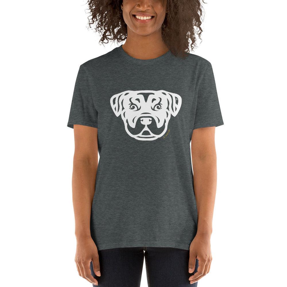Camiseta unissex de manga curta - Rottweiler - Tribal i-animals