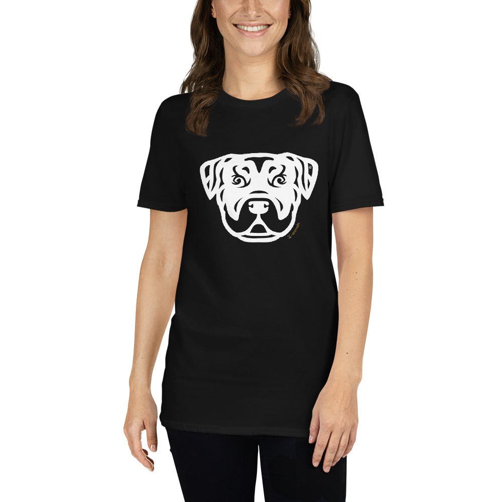 Camiseta unissex de manga curta - Rottweiler - Tribal i-animals
