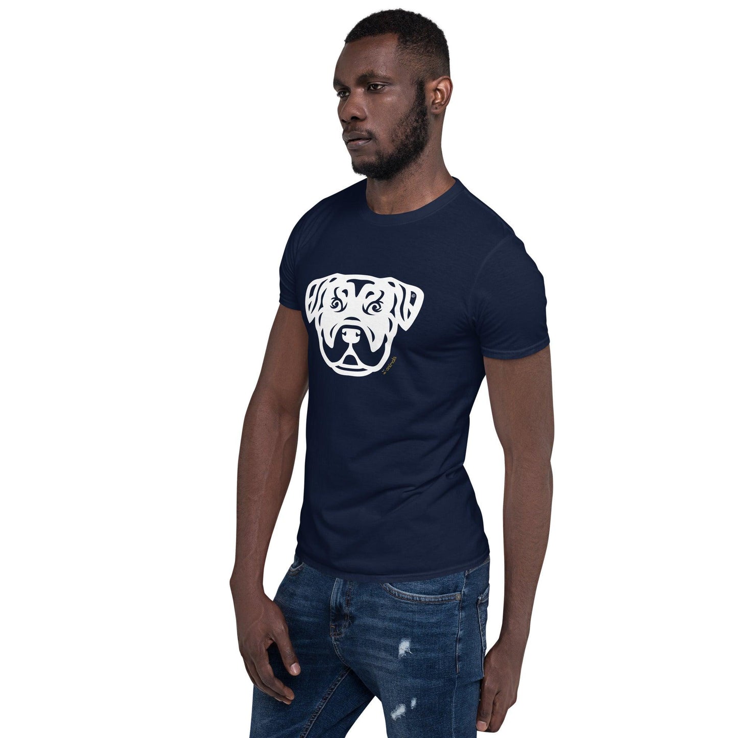 Camiseta unissex de manga curta - Rottweiler - Tribal i-animals